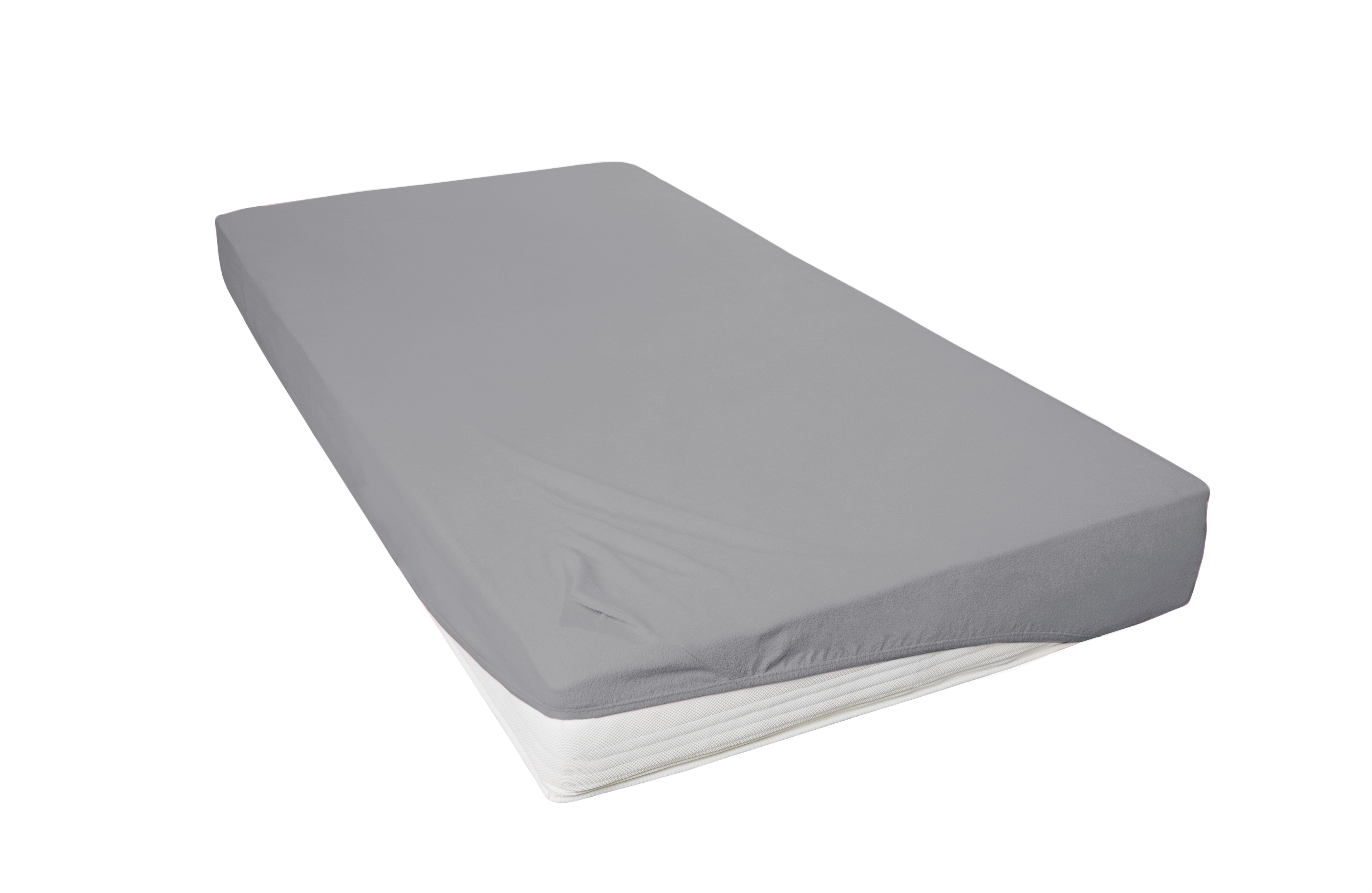 Spannbetttuch Primera Teddy-Flausch - 150x200 cm, granit