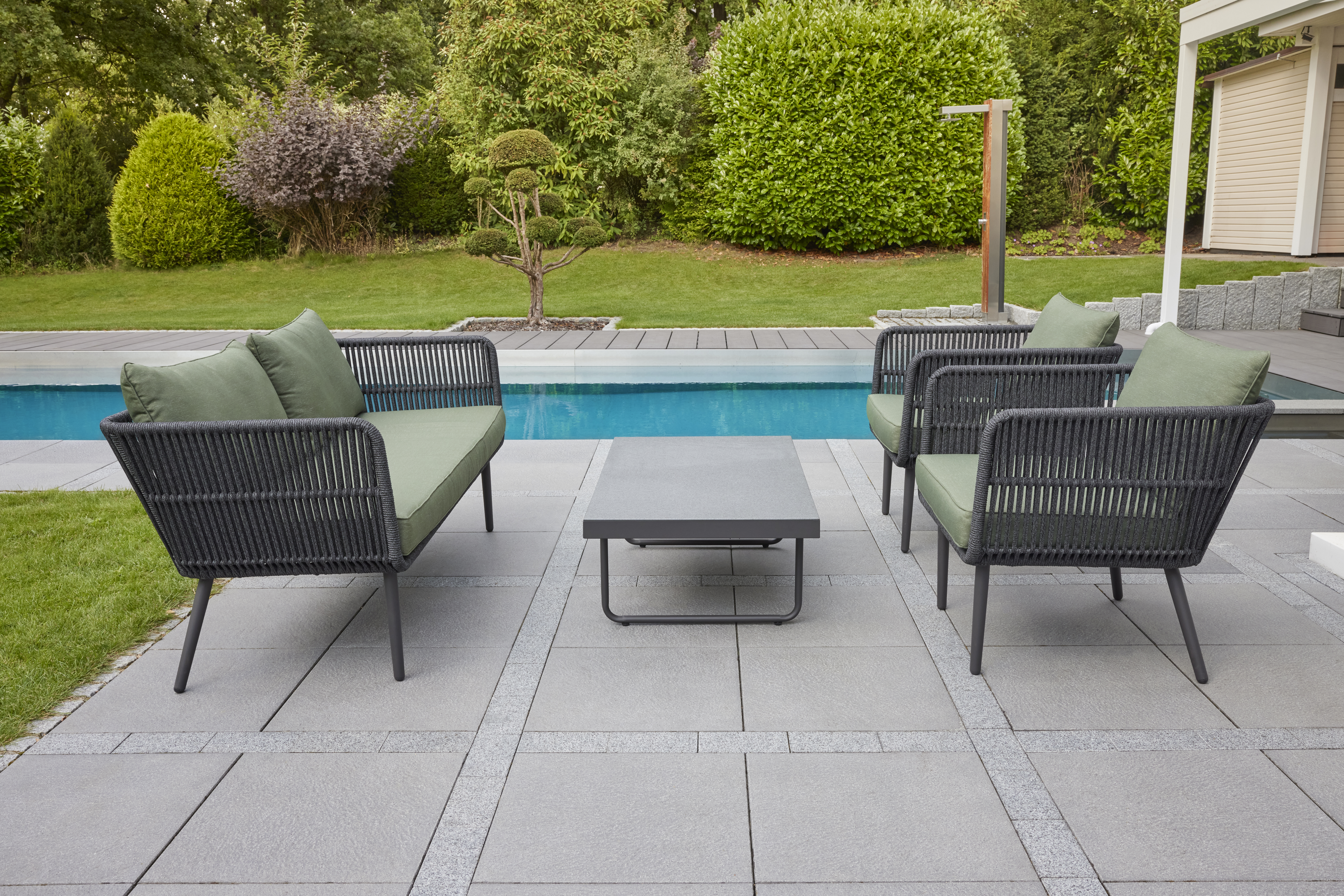 Lounge-Set 4tlg.,Sofa, 2x Sessel, 1x Tisch - Saigon