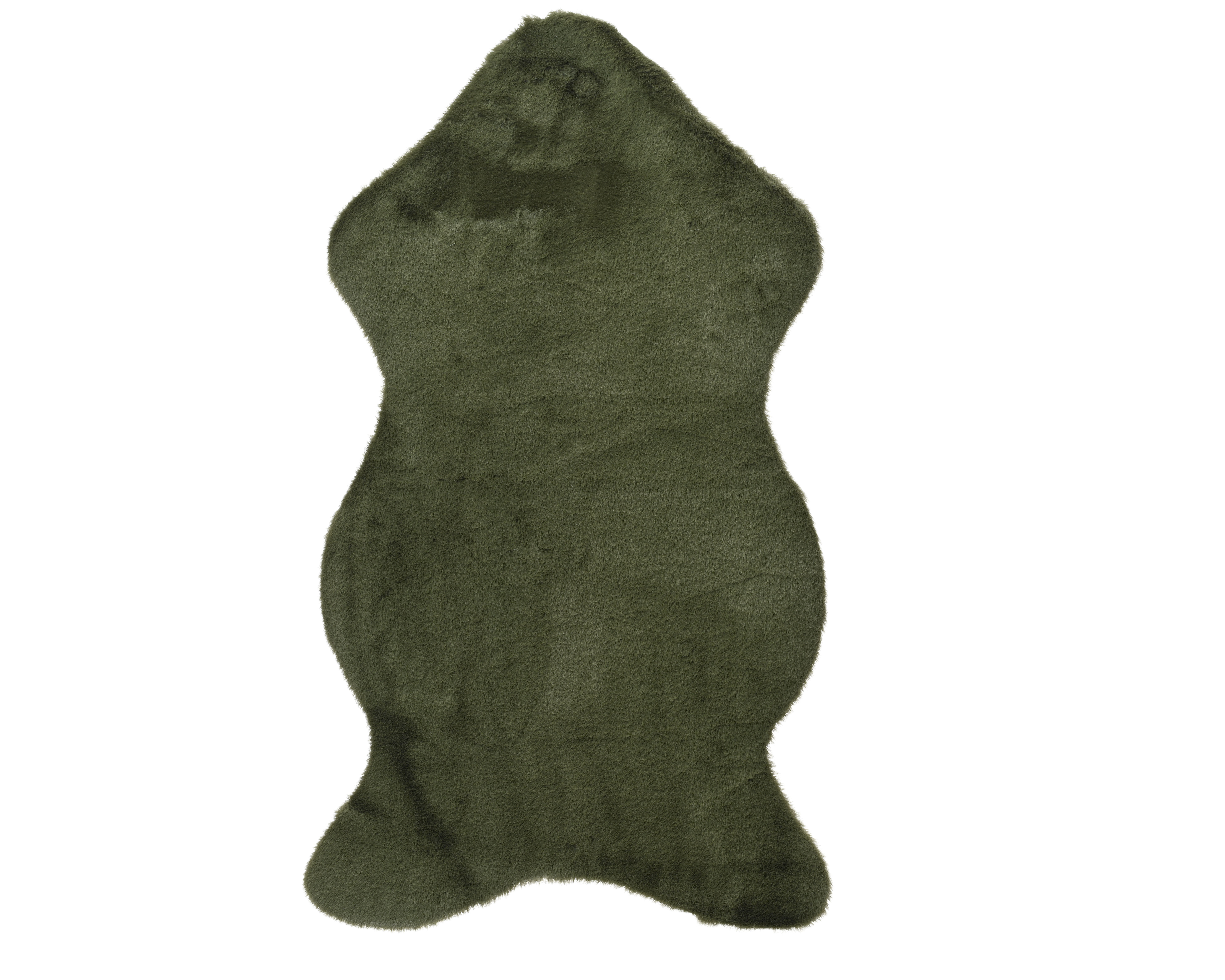 Deko-Kunstfell rund - grün, L90.00-W50.00-H1.00cm