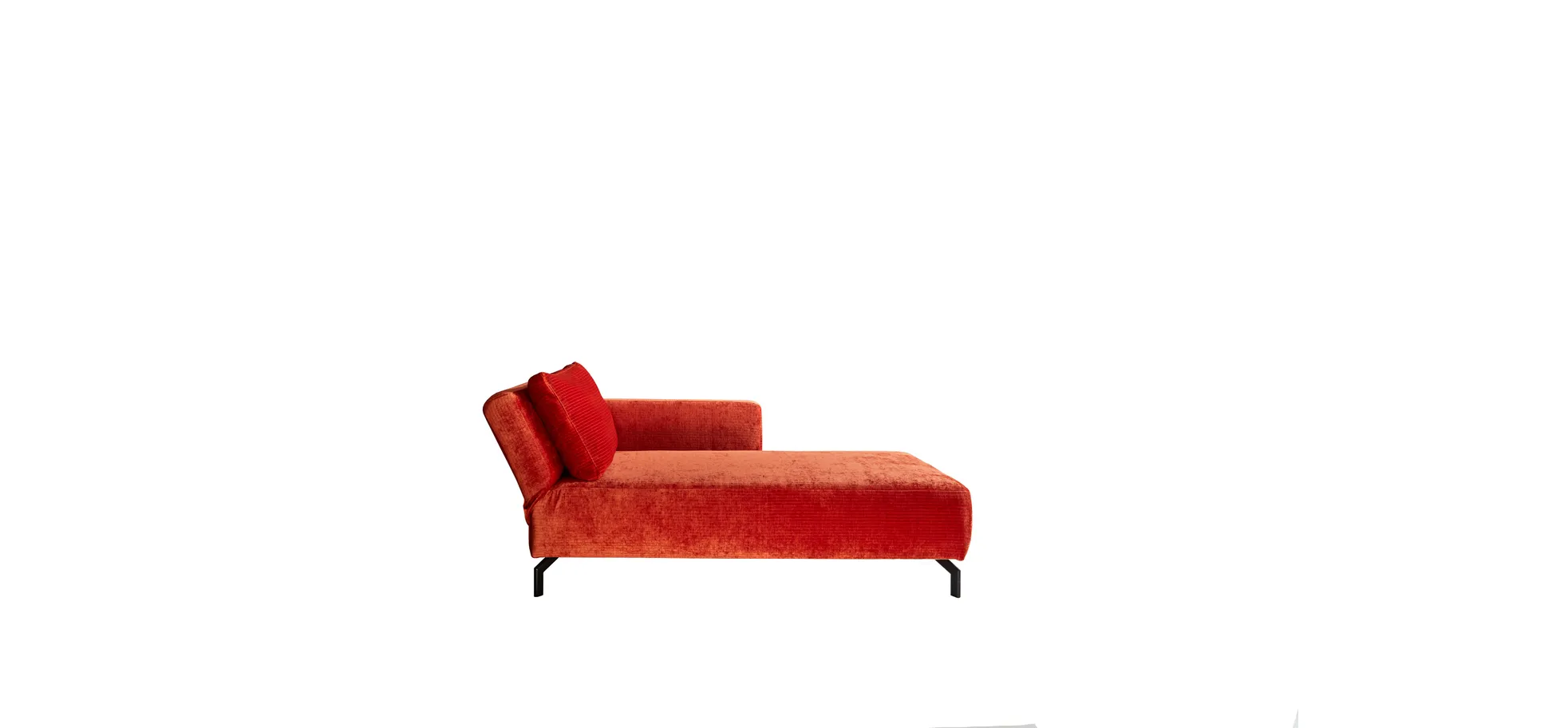  Einzelliege - Armlehne verstellbar, Stoff, Orange