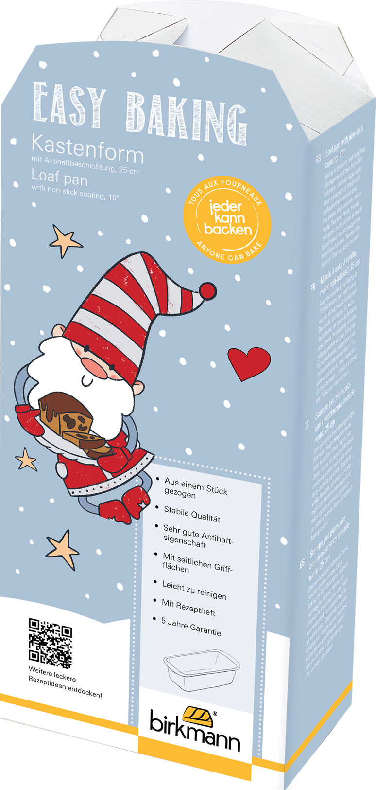 Kastenkuchenform, 25 cm, Easy Baking - Höhe 8 cm