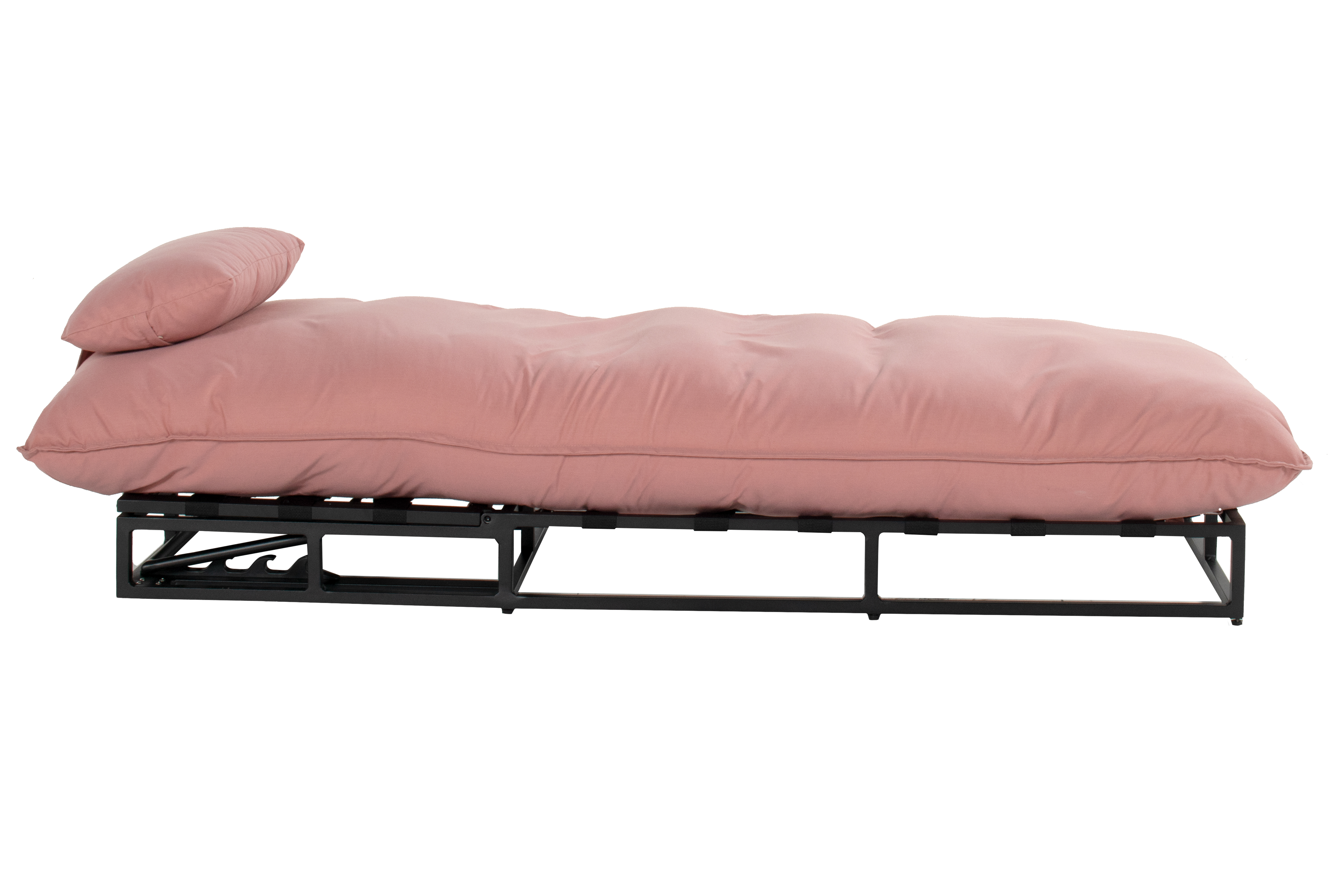 Liege, mit Auflage, Aluminium schwarz - Lunen
