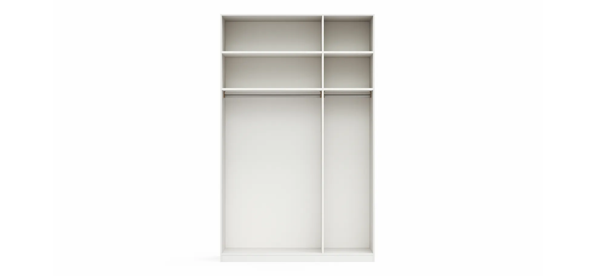 Drehtürenschrank Viana - B. ca. 151 cm, Lack, Weiß