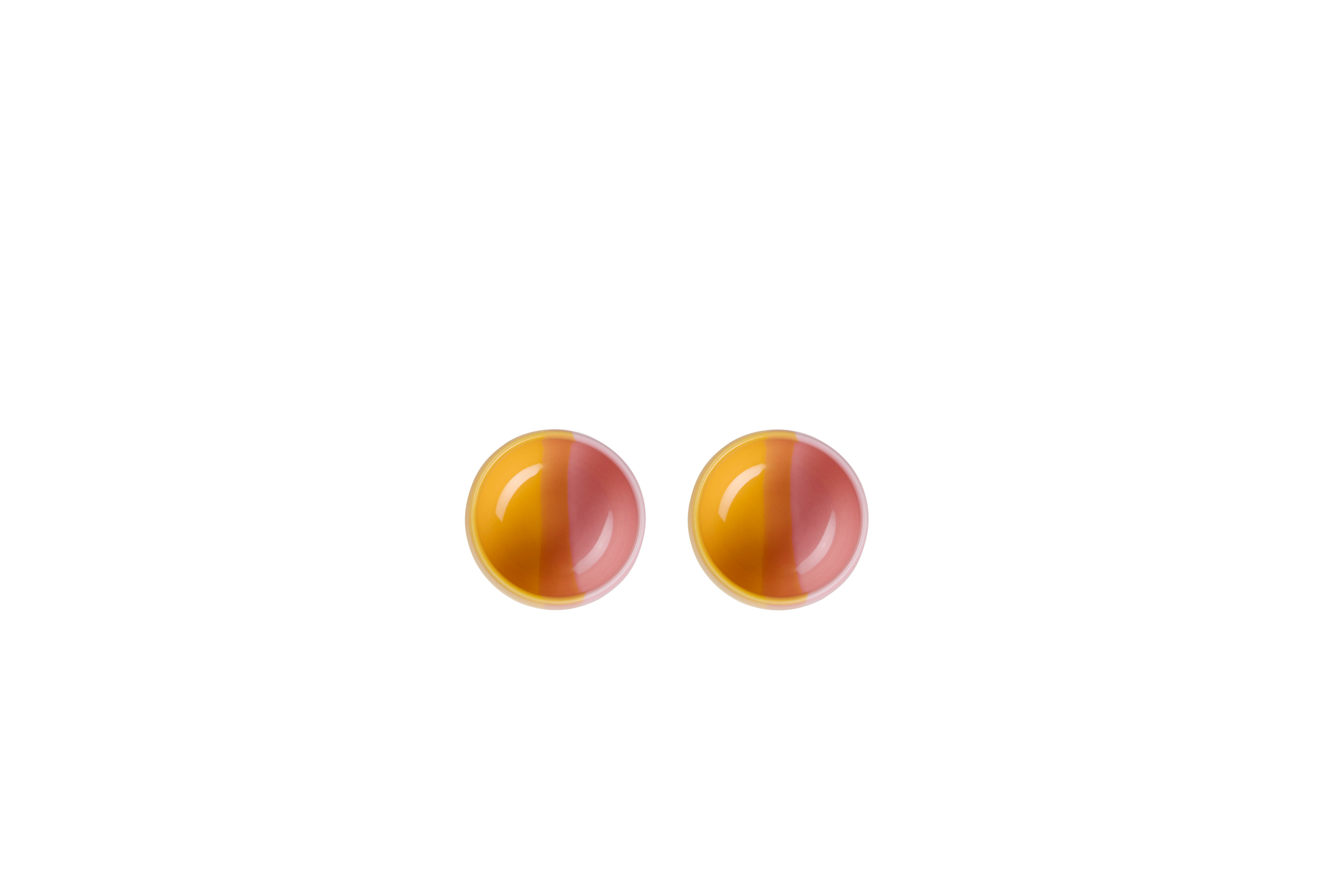 2er Set Eierbecher joy,  passion fruit smooth - Ø4,7 cm, Höhe 3 cm