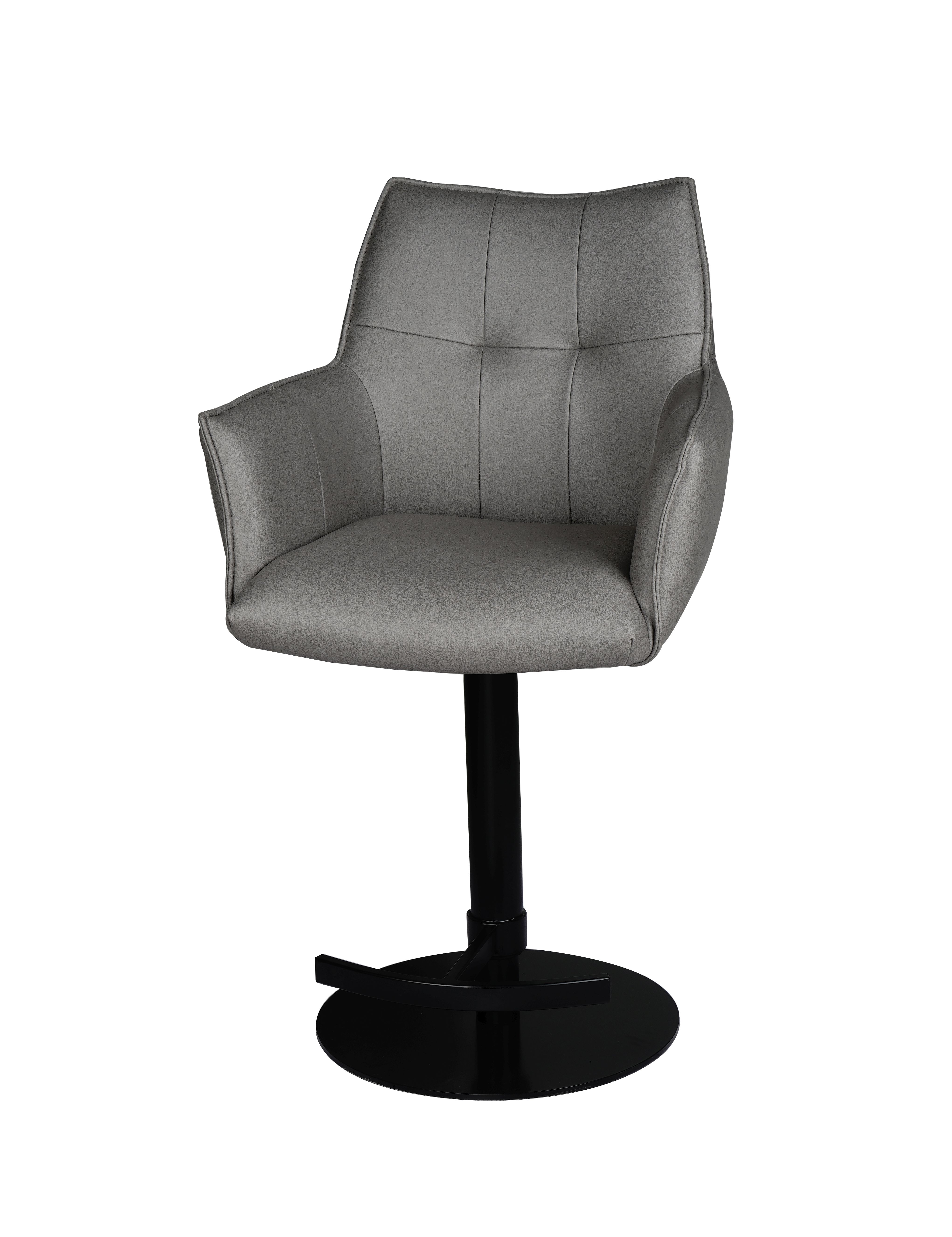 Barhocker, Stoff hellgrau  - Makana