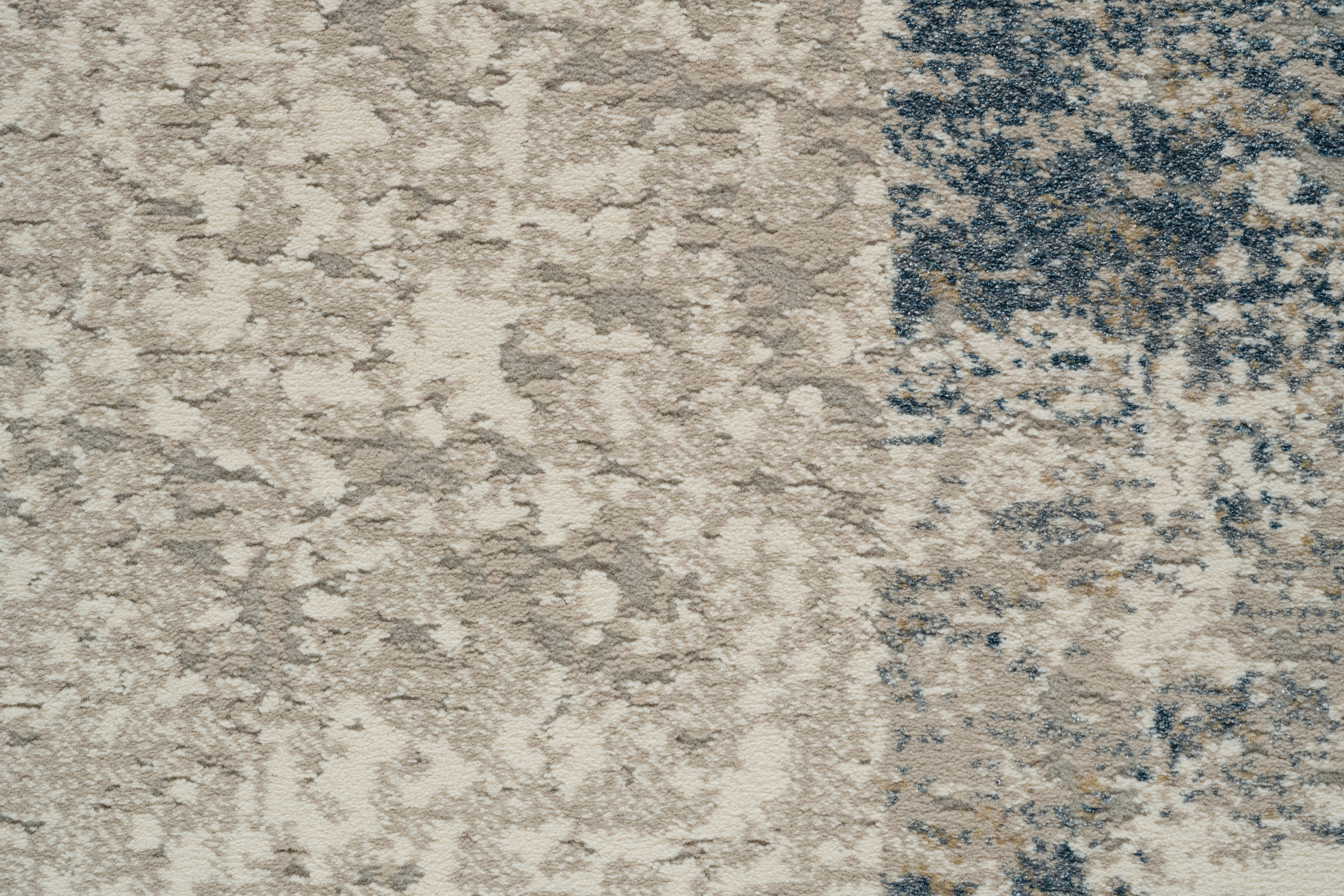 Webteppich, weiß-blau-braun, 160x230 cm - Ranyon