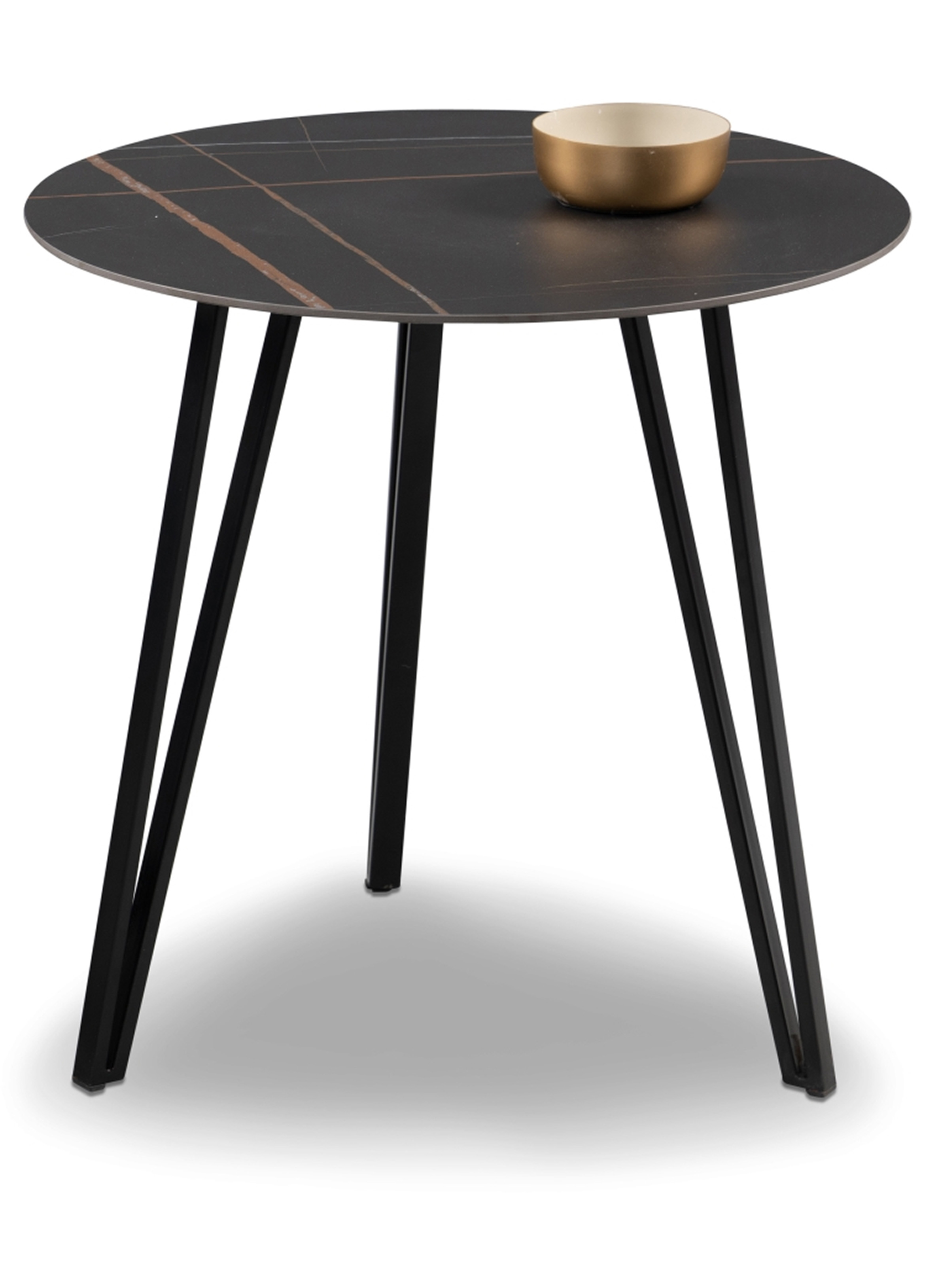 Couchtisch, Stein dunkel, Ø 50cm - Mabou