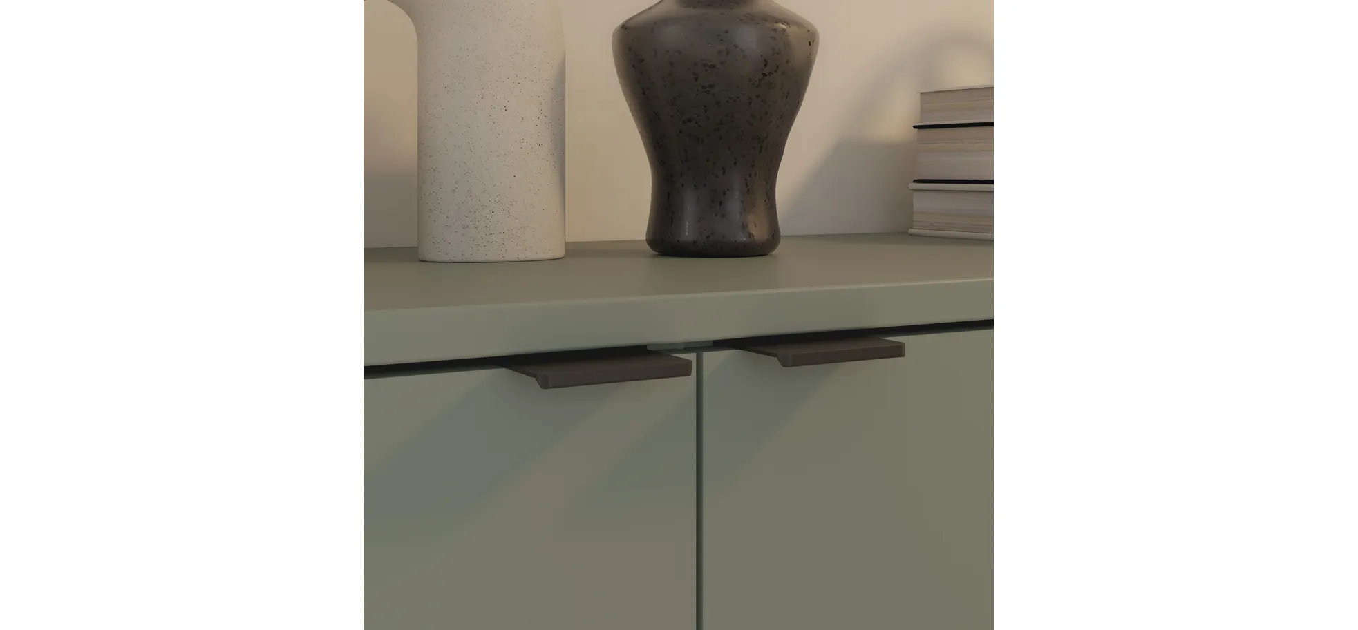 Kommode, Salbei, 2 Türen - Finella