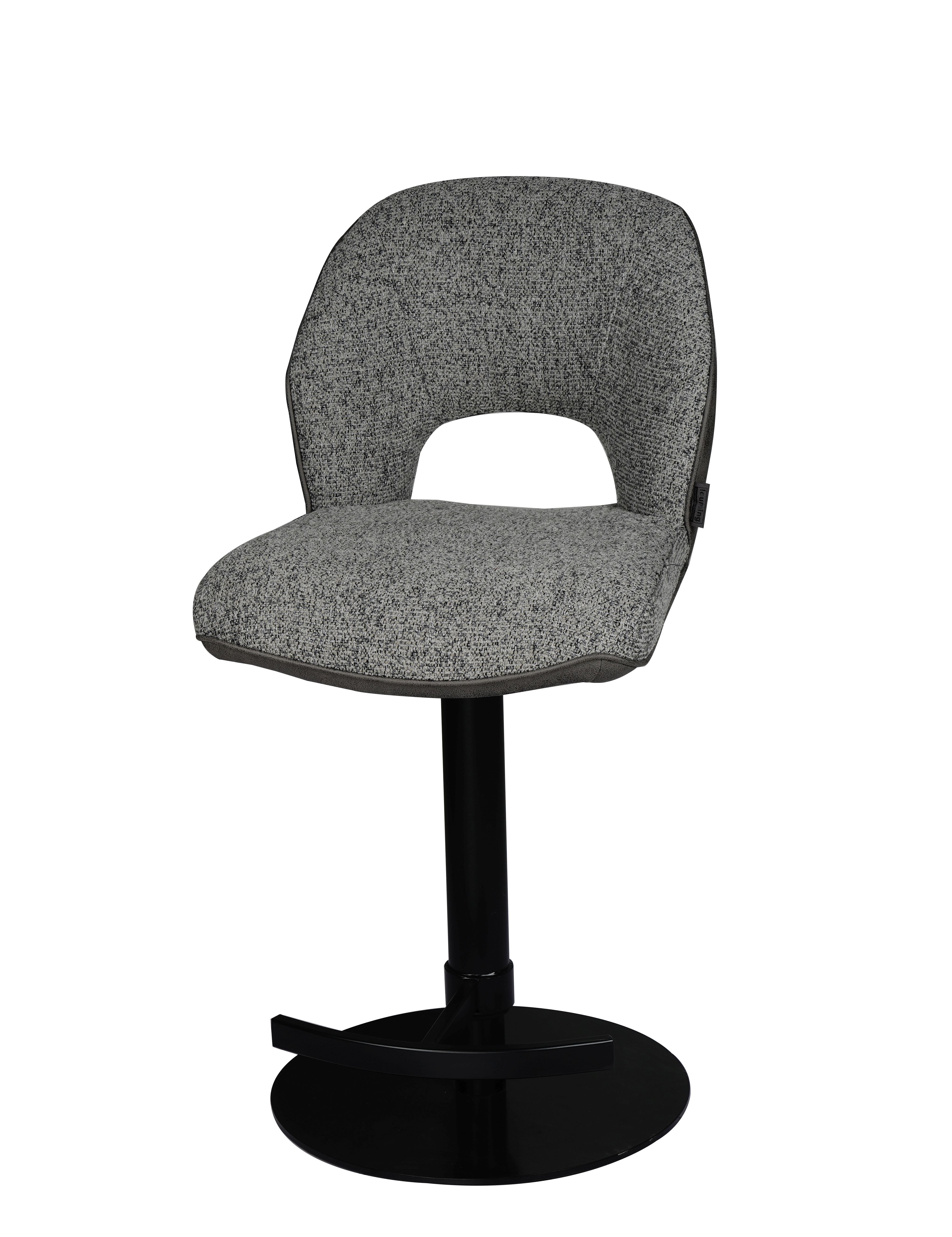 Barhocker, Stoff grau/anthrazit  - Maile