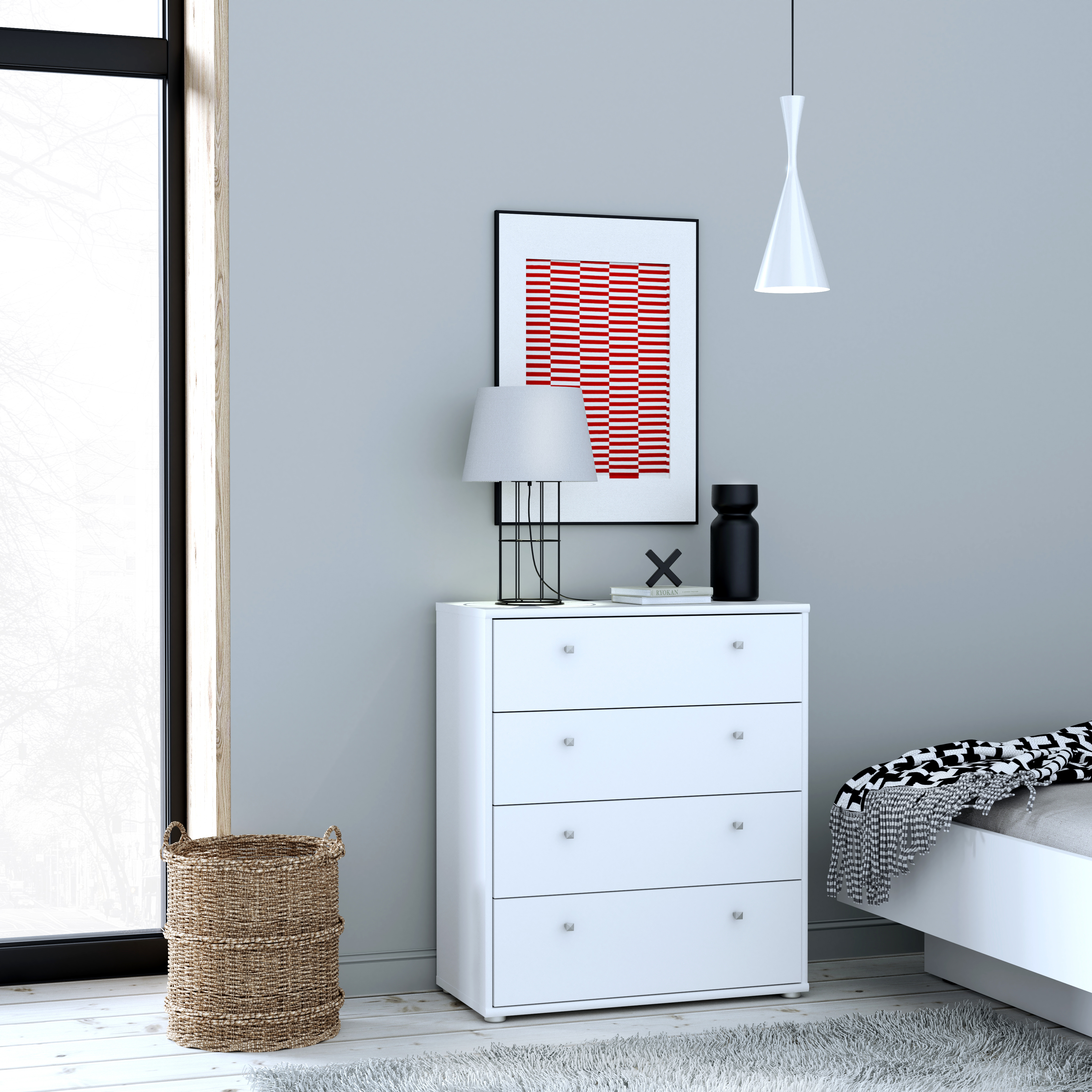 Kommode, Weiß - Faik