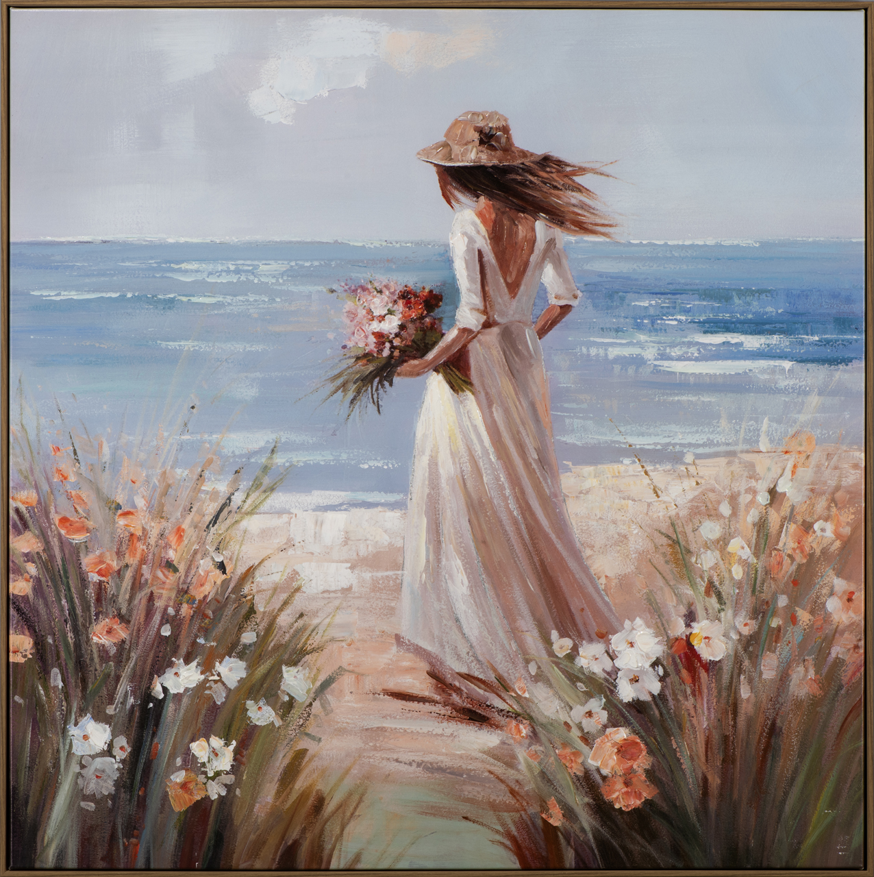 Acrylgemälde Sommer am Meer - ca. 100x100cm