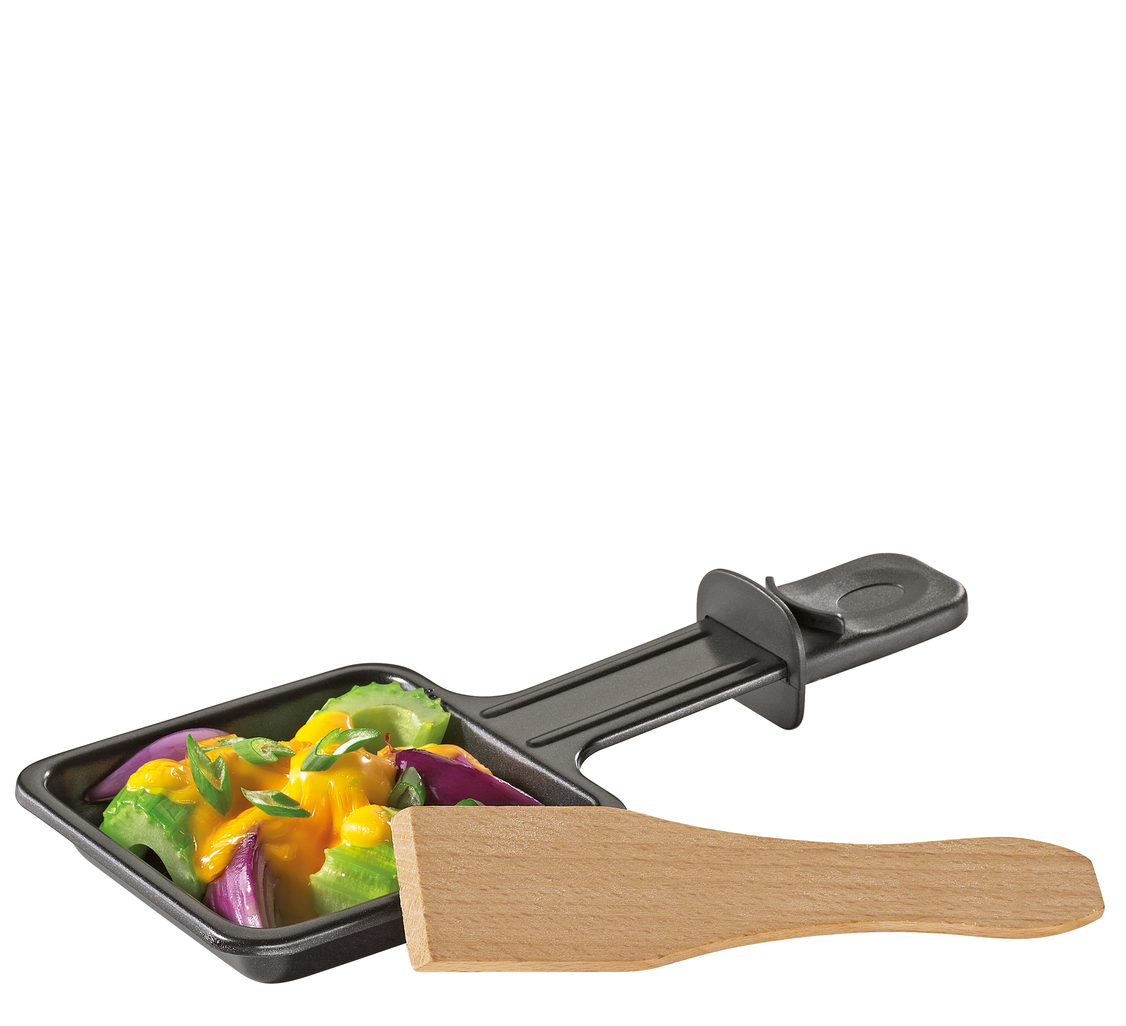 Raclette HOT STONE8 - Granitstein, 8 Pfännchen/Schaber, 1200 W