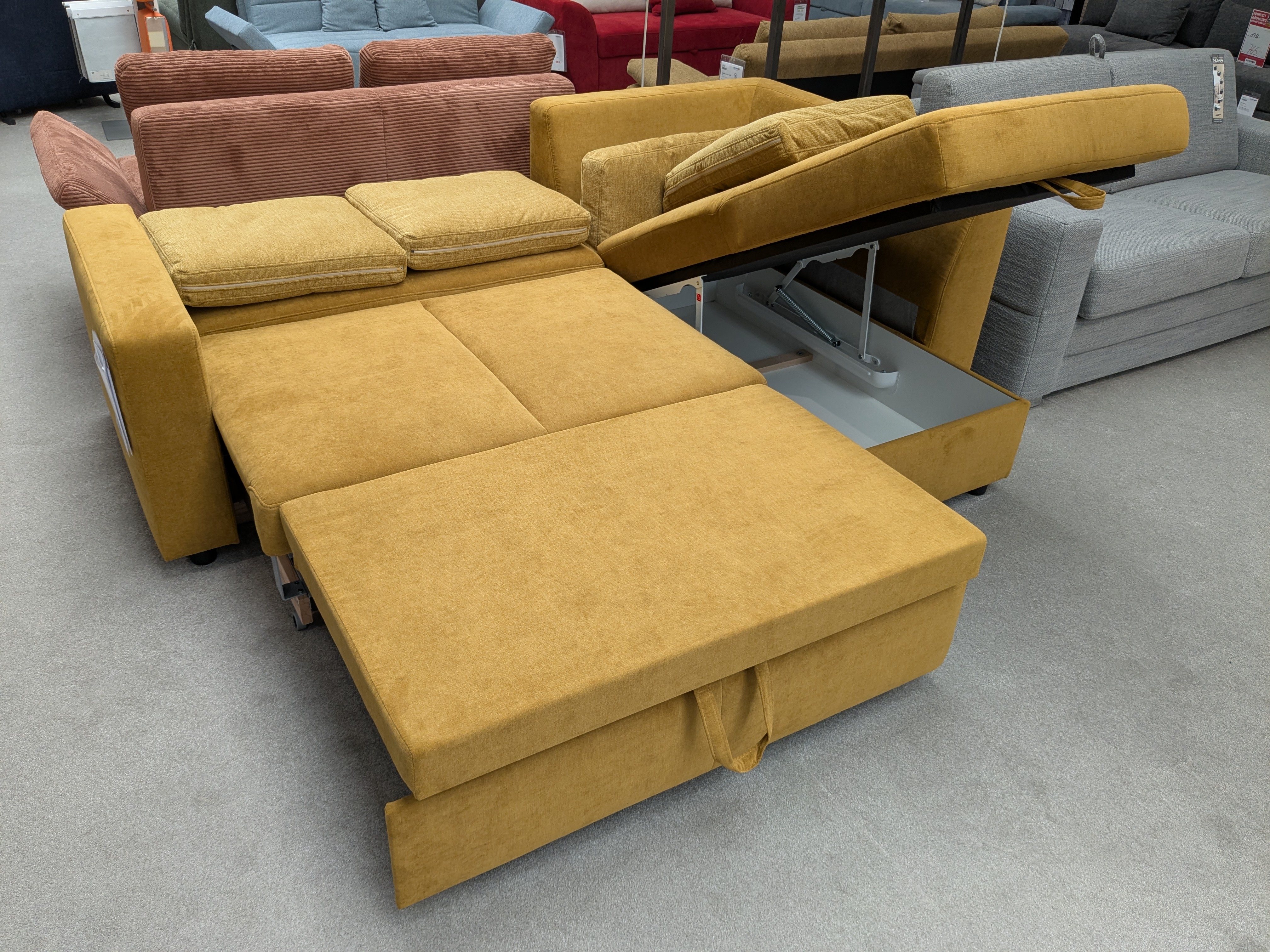 Ecksofa, mit Bettauzug u. Bettkasten - Pro Flexx XC