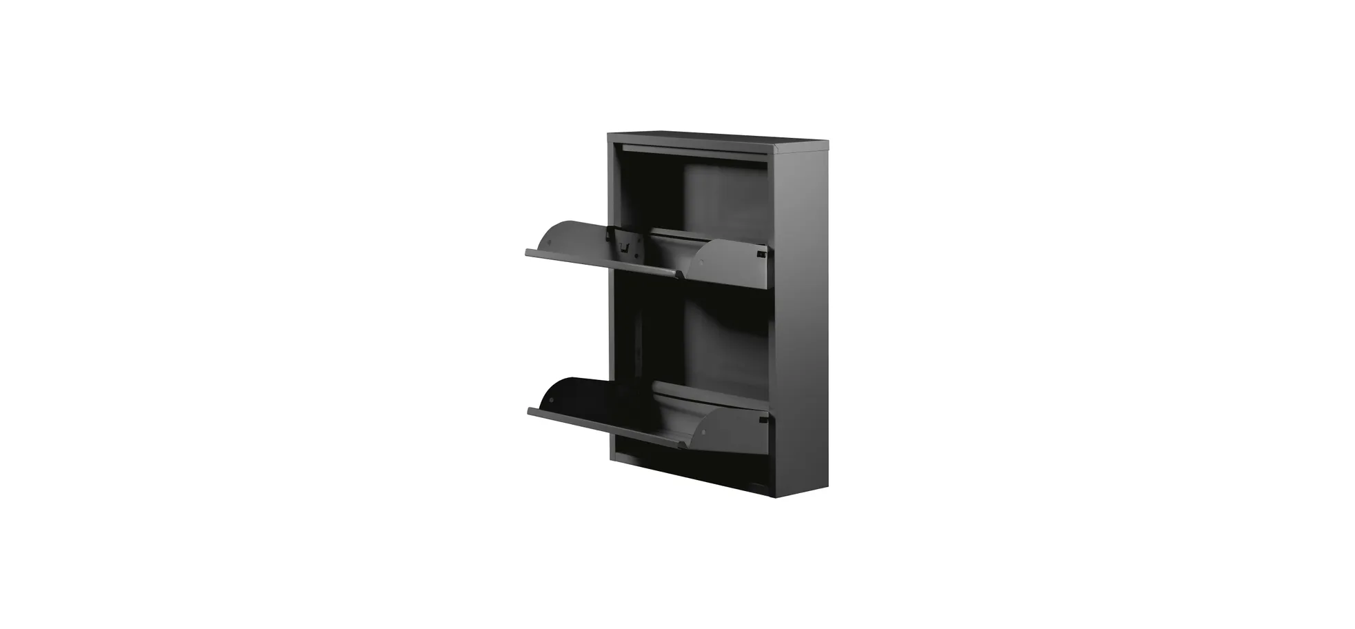 Schuhschrank - B ca. 50 cm, Schwarz