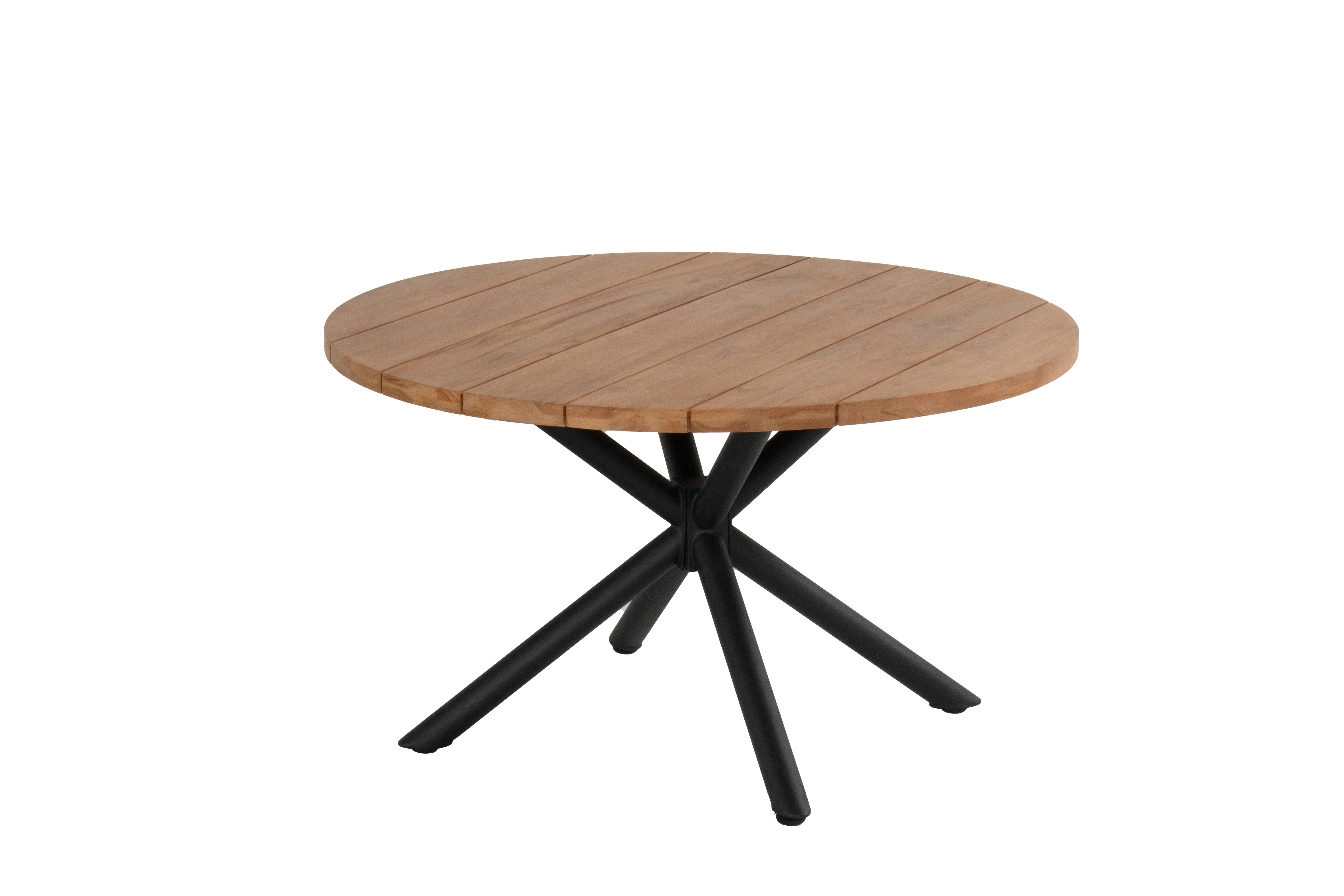 Ess-Dining-Tisch, Massivholz-Metall,rund - Saba