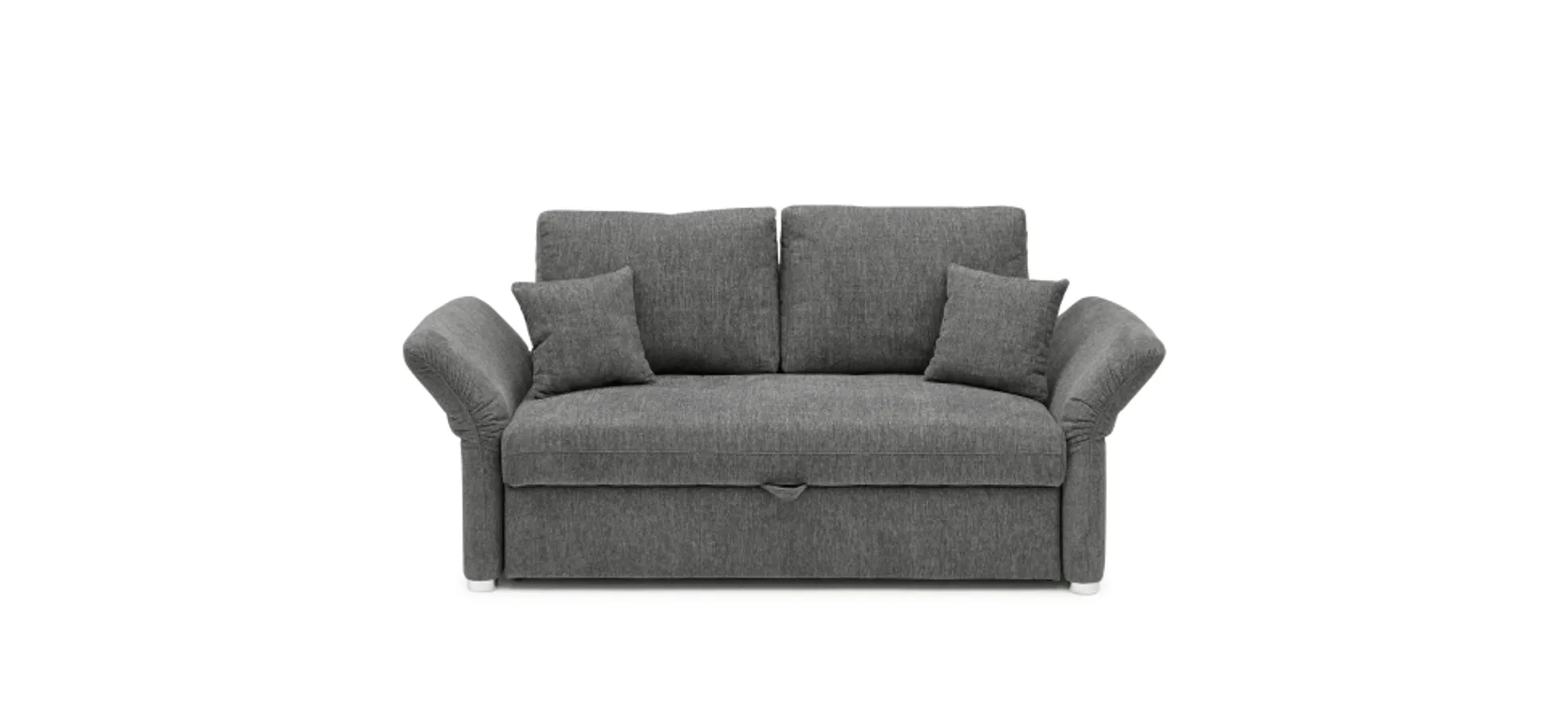 Sofa JORDEN - 2,5-Sitzer, inkl. Schlaffunktion, verstellbare Armlehnen, Stoff, Dunkelgrau