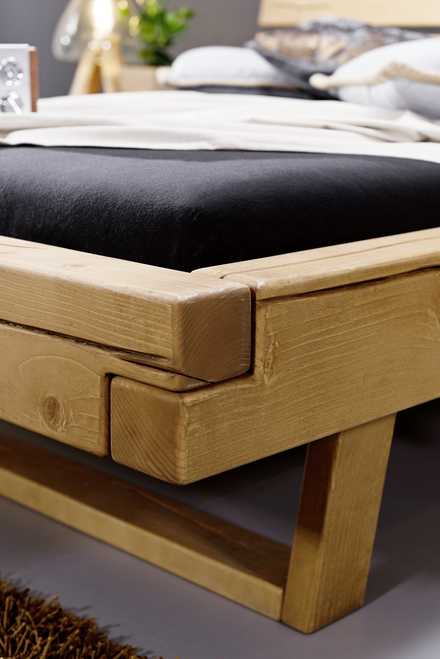 Bett, Kiefer massiv eichefarbig - MyStyle 3097