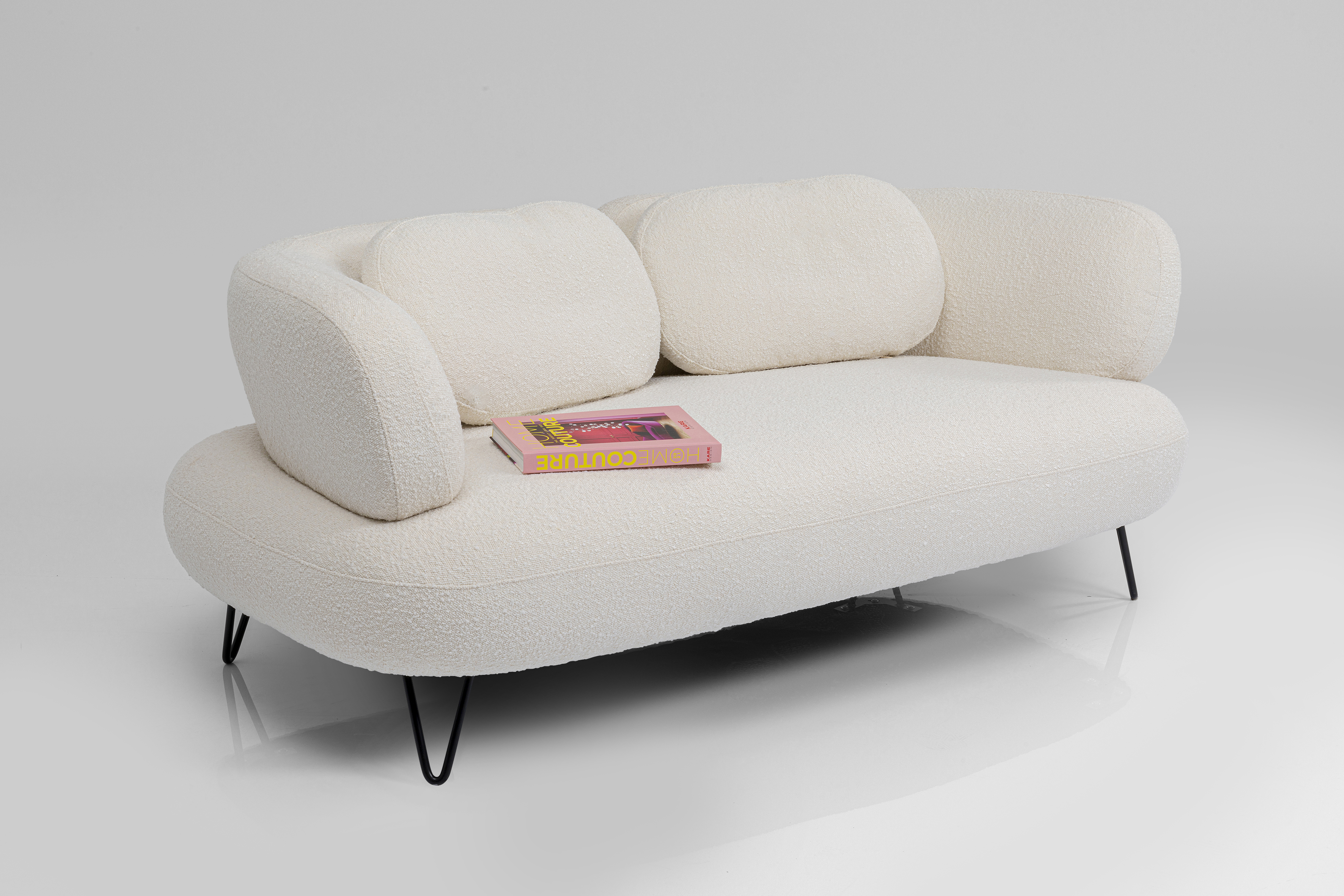 Sofa 2-sitzig Peppo, Boucle weiß - Peppo