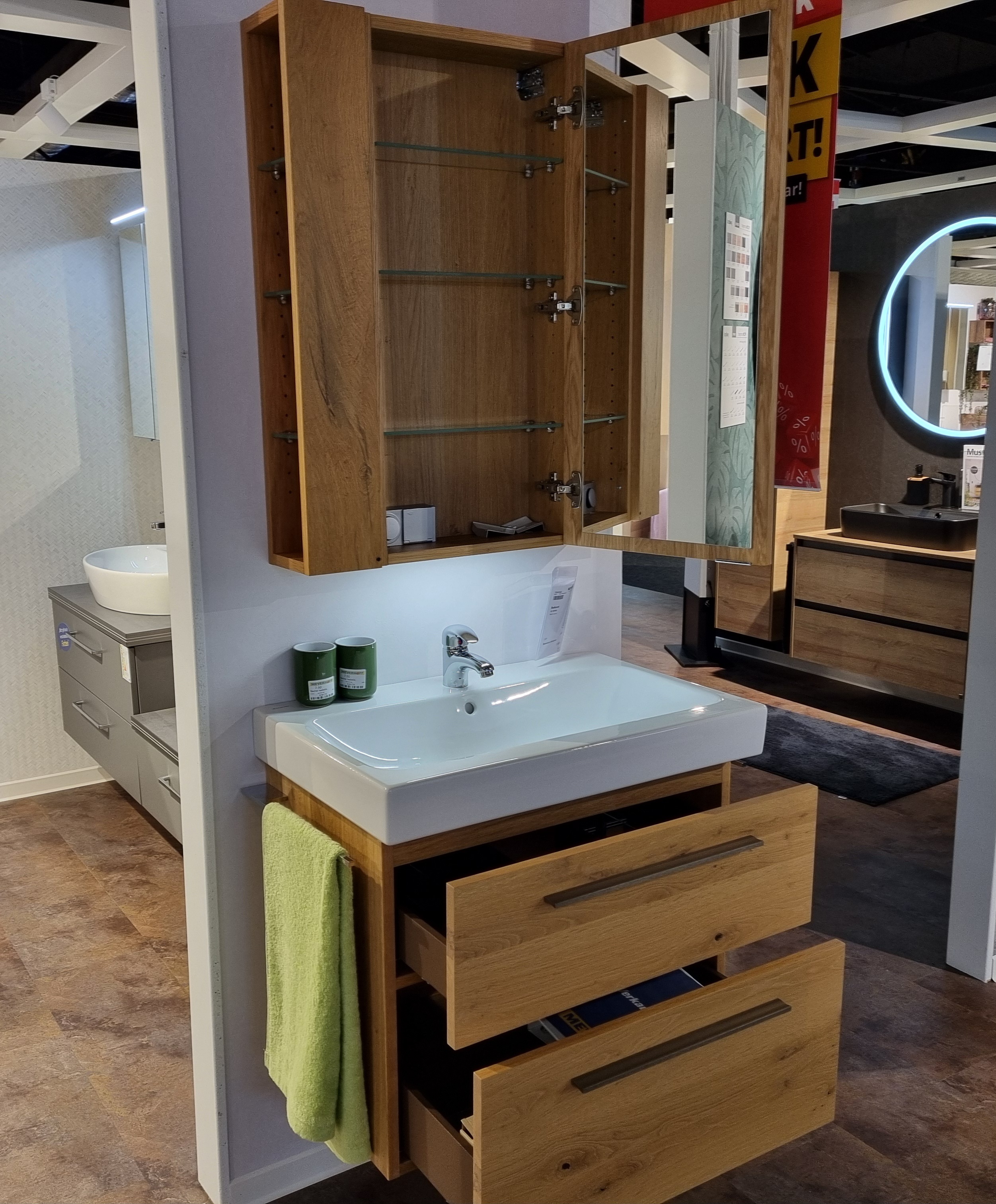 Badkombi, Alteiche natur gebürstet furniert - LS 187919