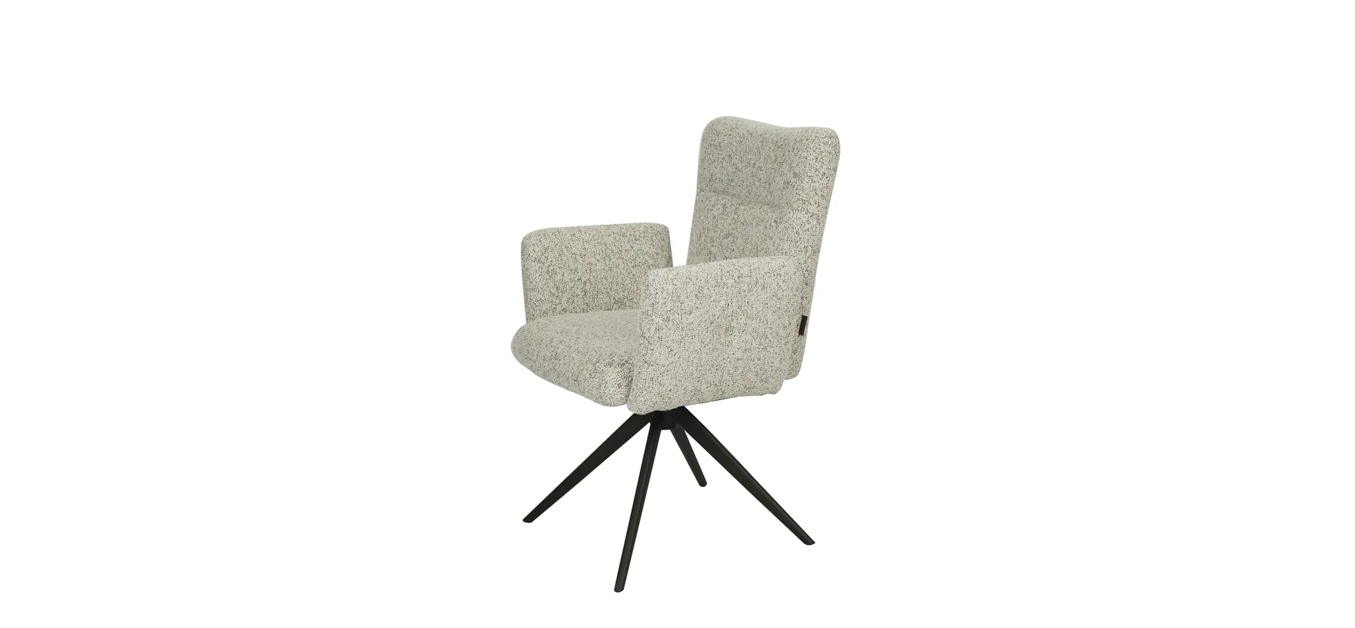 Armlehnstuhl, Stoff schwarz-weiß - Mylene