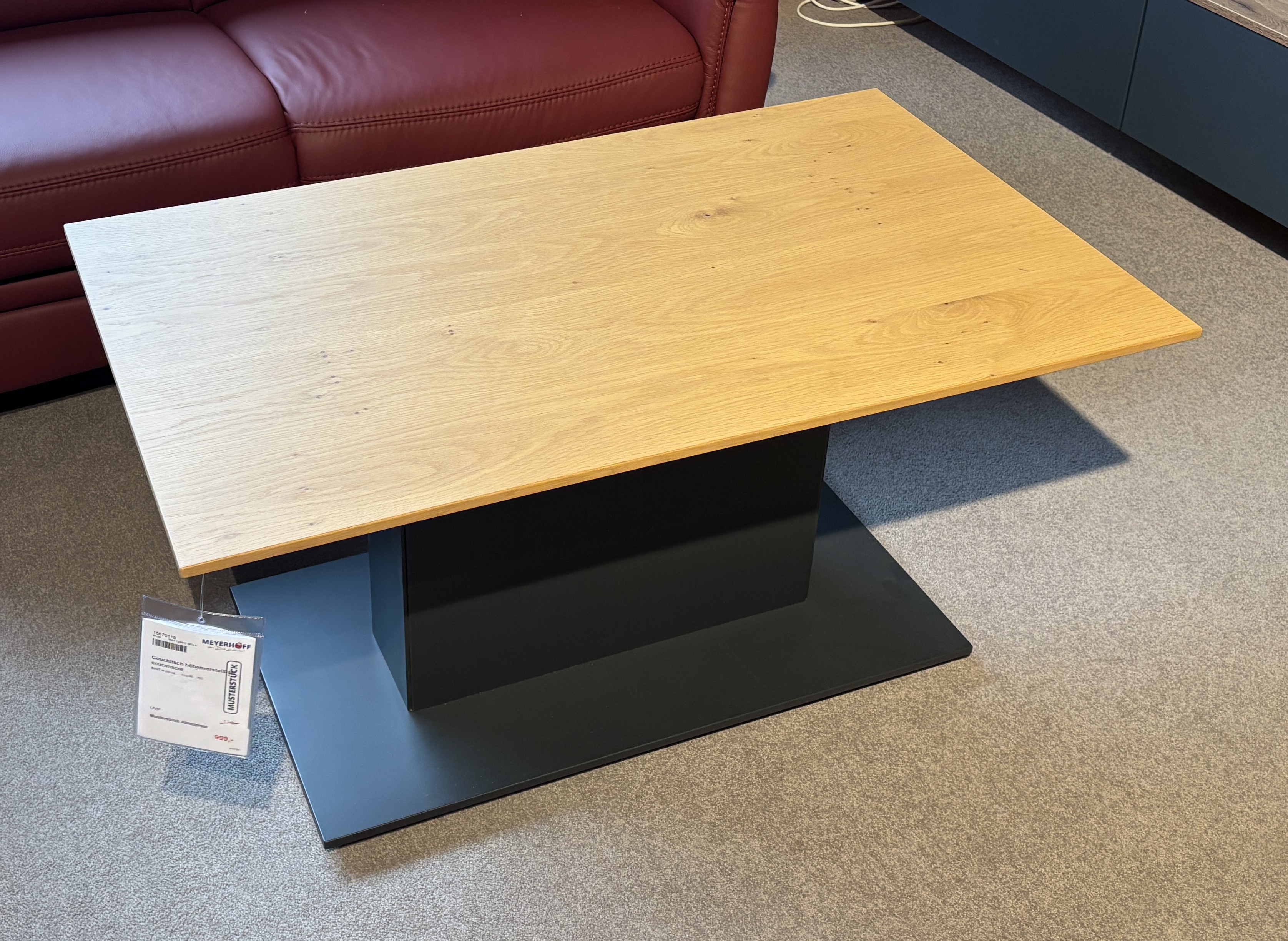 Couchtisch, höhenverstellbar, Eiche - COUCHTISCHE