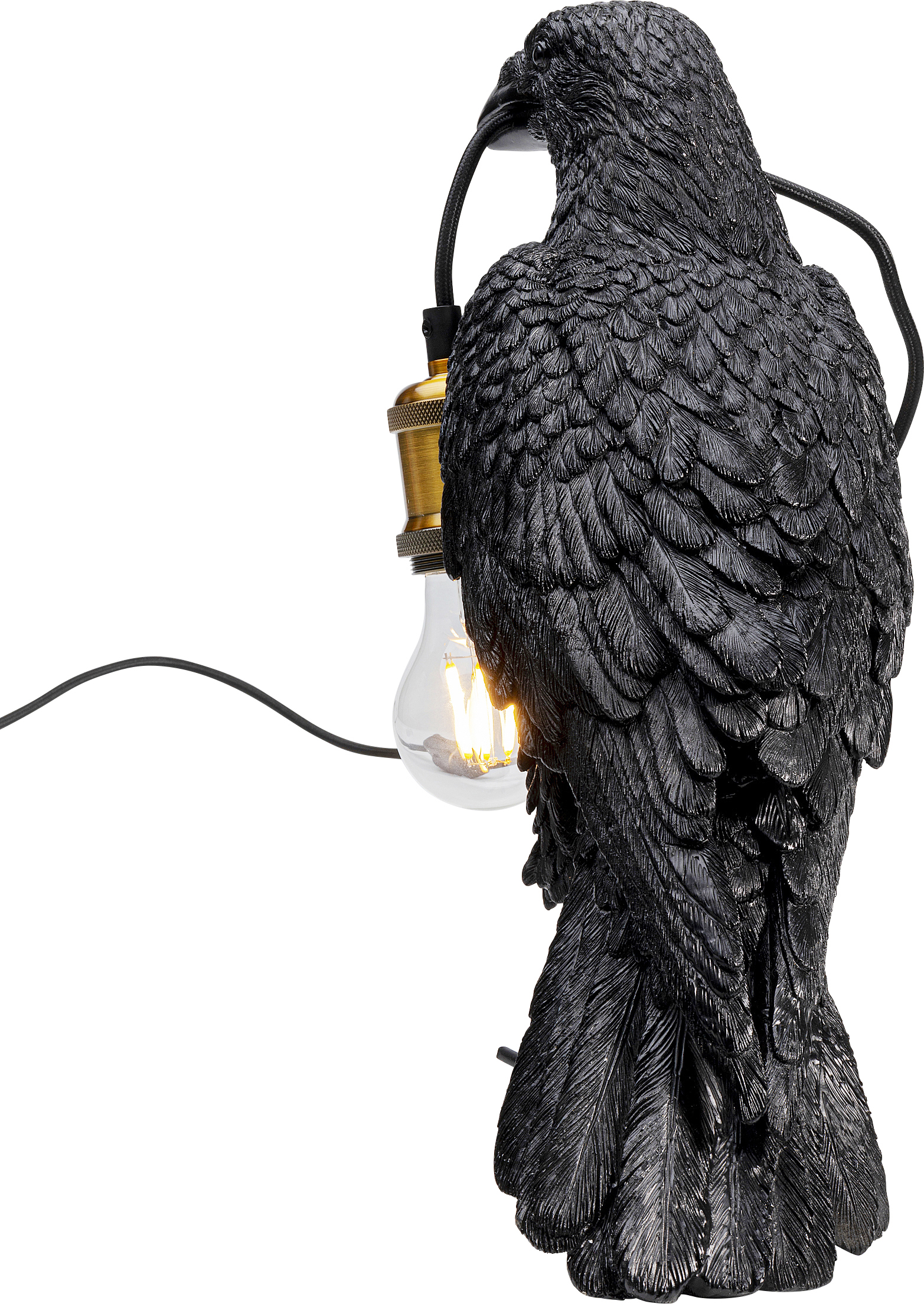 Tischleuchte Animal Crow, matt schwarz - Leuchten