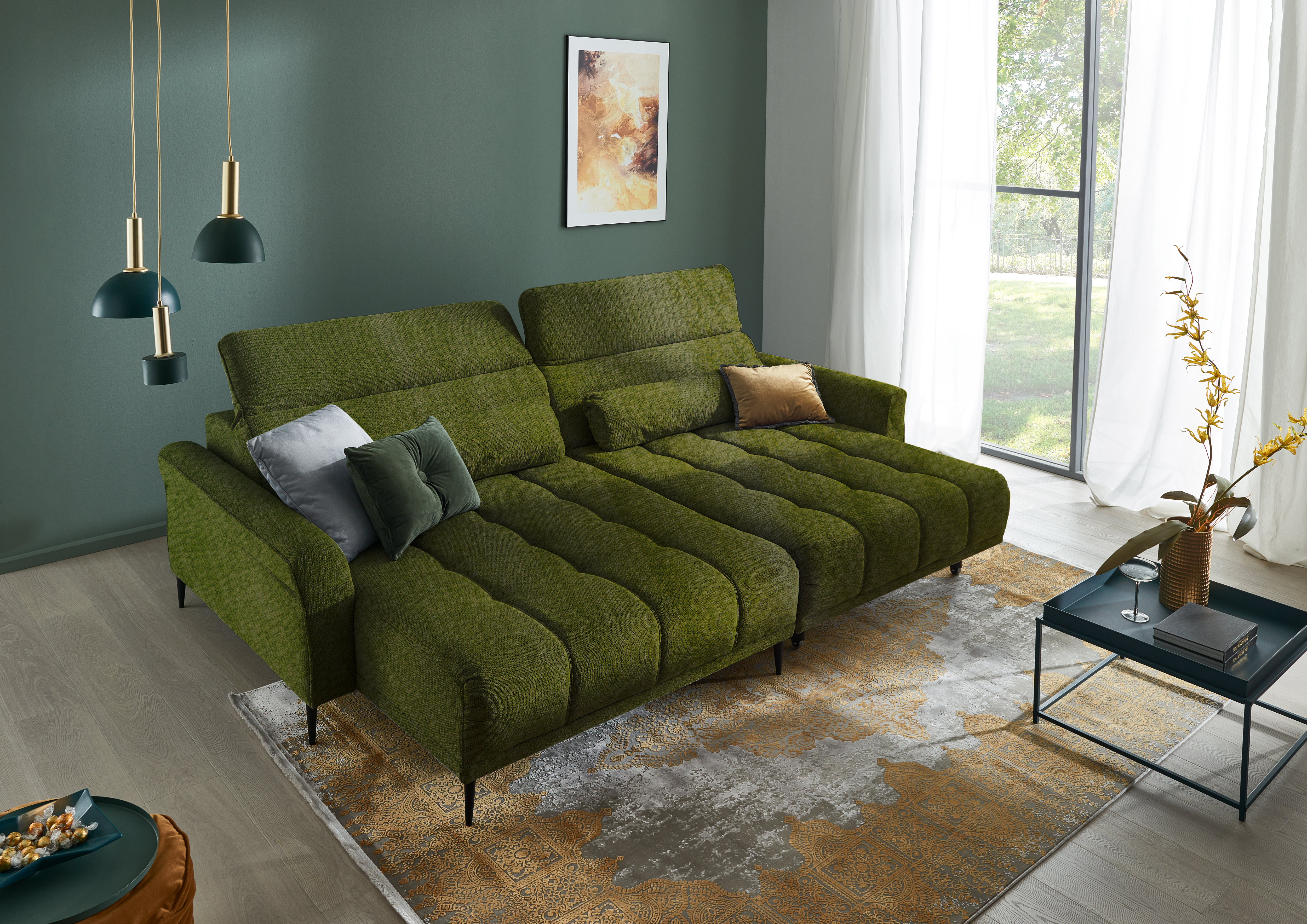 Ecksofa, oliv - MyStyle 2158