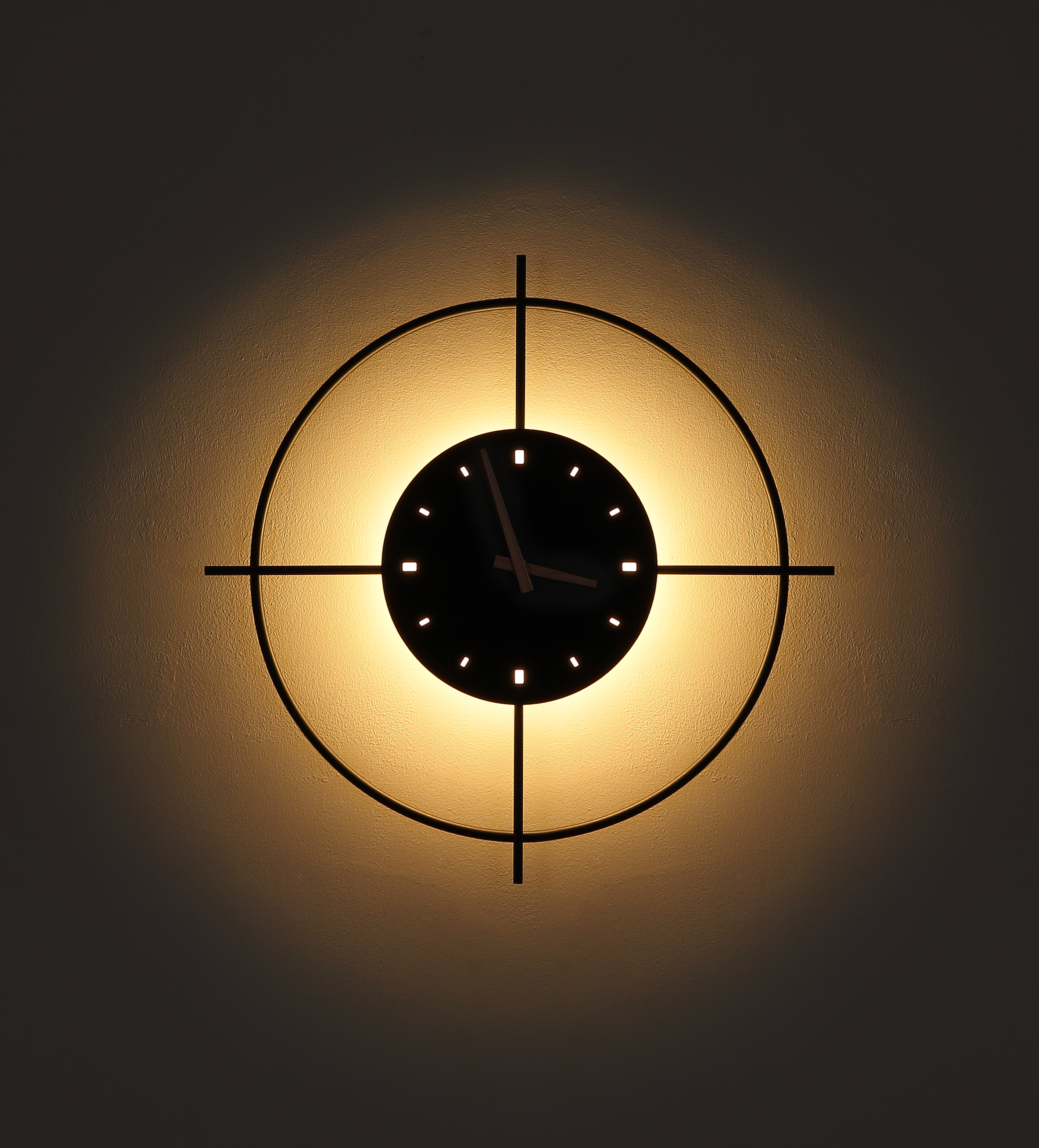 Wanduhr - schwarz, Acryl opal, rund