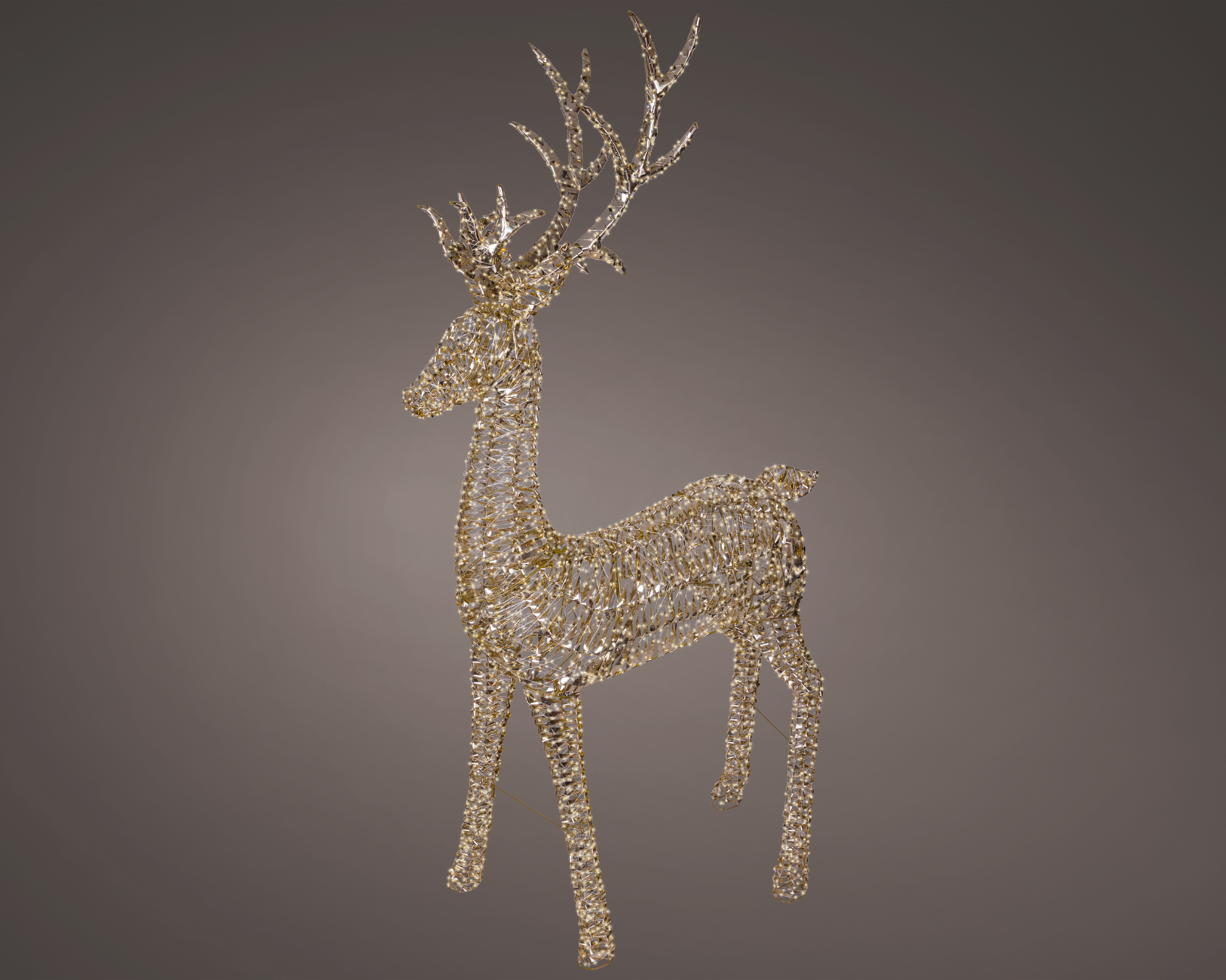LED Rentier PET - gold, L43.00-W110.00-H270.00cm-5200L
