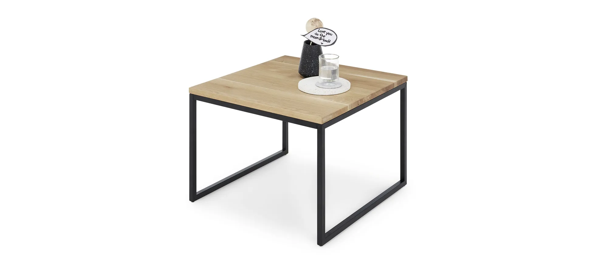 Couchtisch, Wildeiche, BHT 60x43x60 cm - Mirja