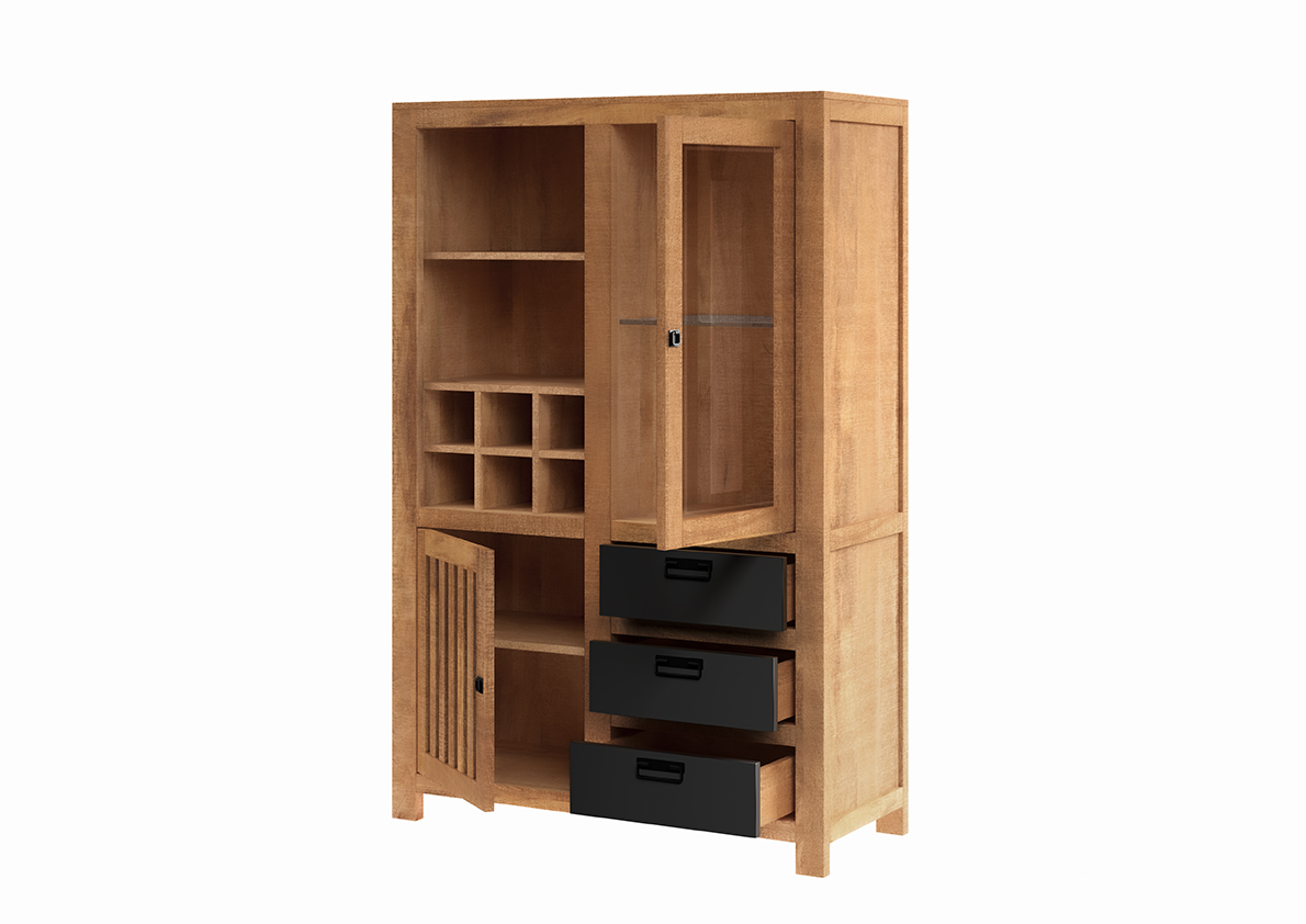 Highboard, Mangoholz, ca.99cm breit - MyStyle 1010