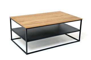 Couchtisch, mit Ablage, Platte Eiche - Couchtische