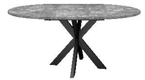 Esstisch, rund, Keramikoptik grau - Merdan