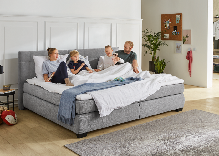Familienbett • 2m Boxspringbett für die ganze Familie • Schlafzimmermöbel • Meyerhoff Familienbett • 2m Boxspringbett für die ganze Familie • Schlafzimmermöbel • Meyerhoff