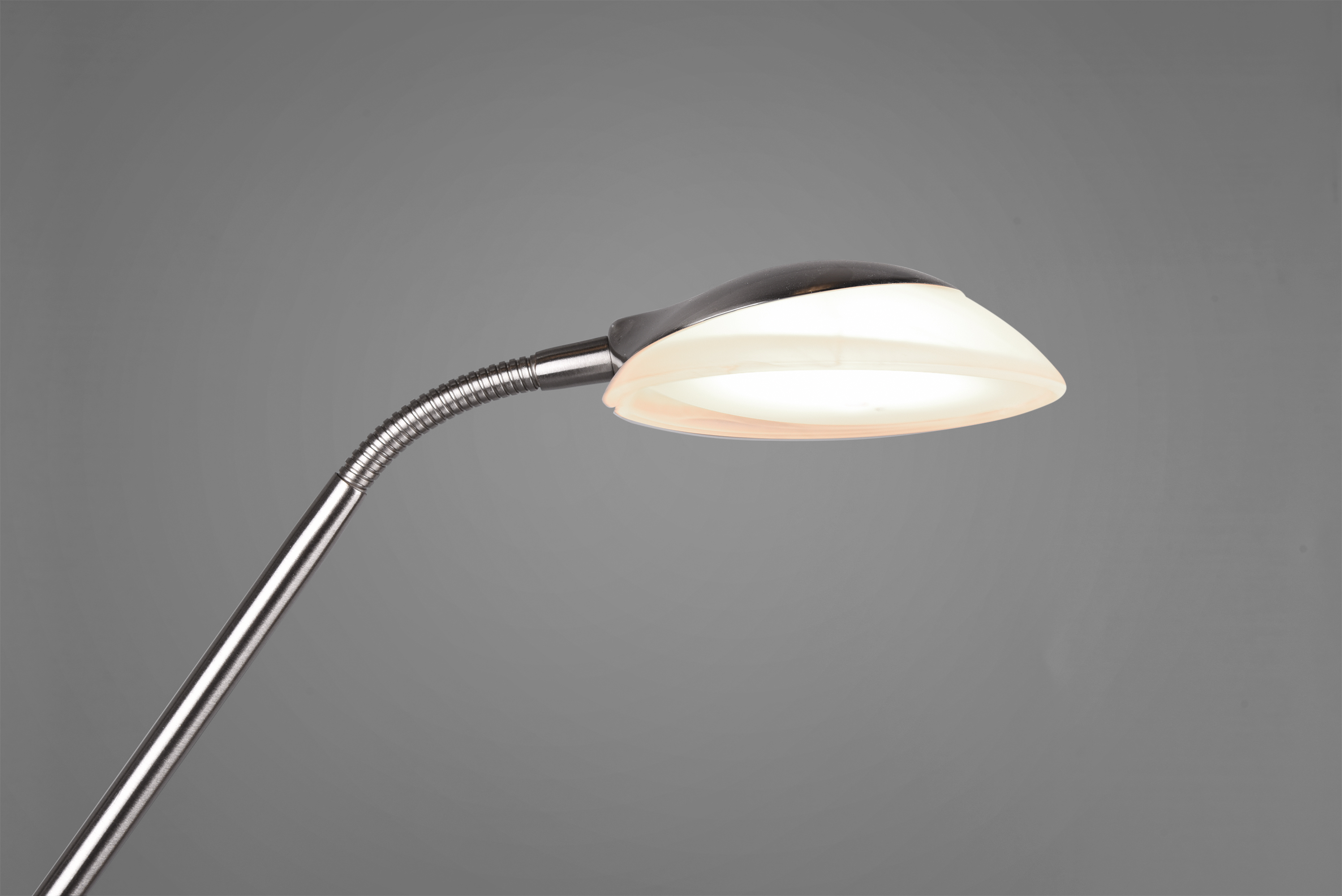 Stehleuchte Orson - 2flg., Metall/Nickel matt, ca.32,5 x 180 cm