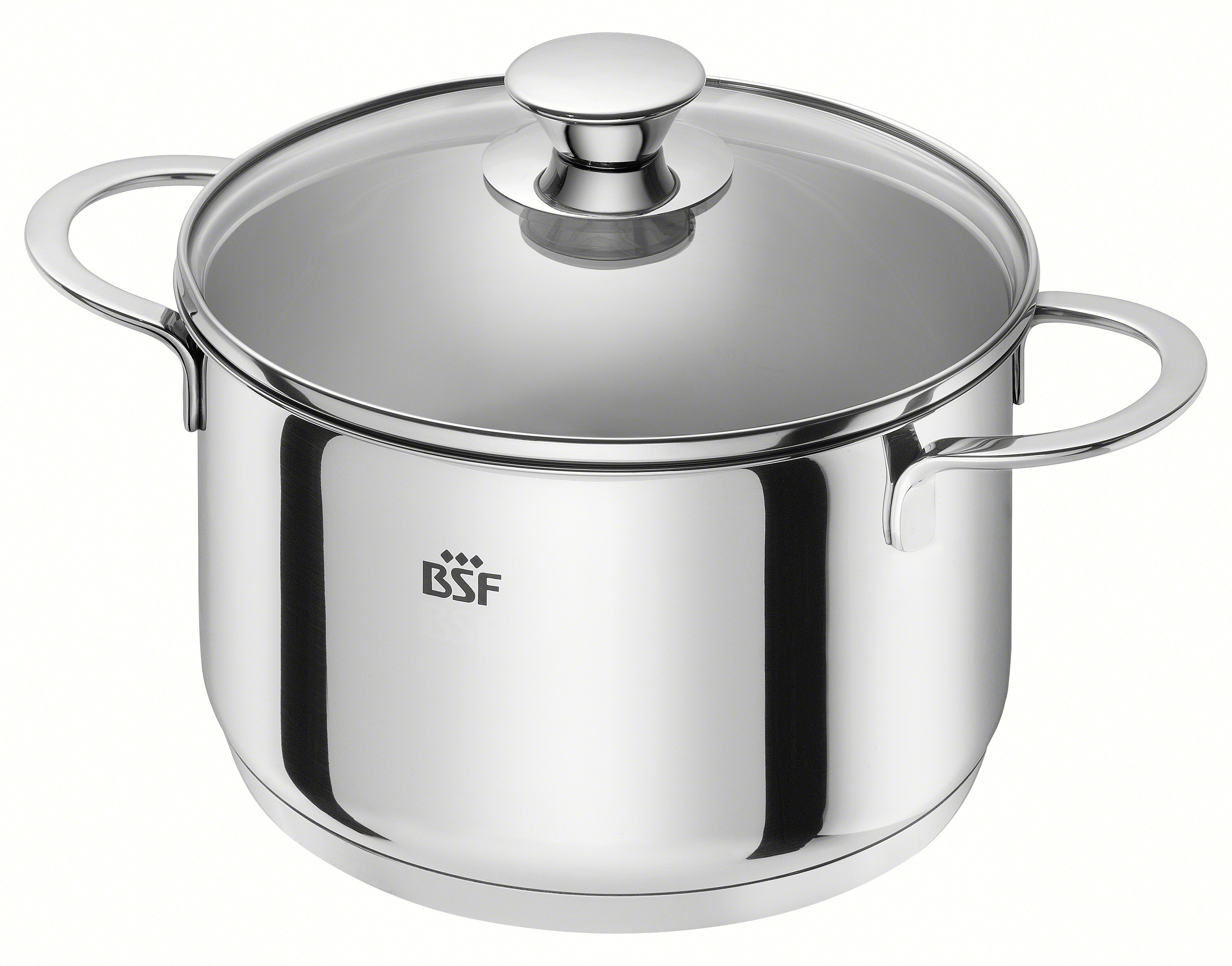 Kochtopf 20 cm, 18/10 Edelstahl - BSF Bordeaux