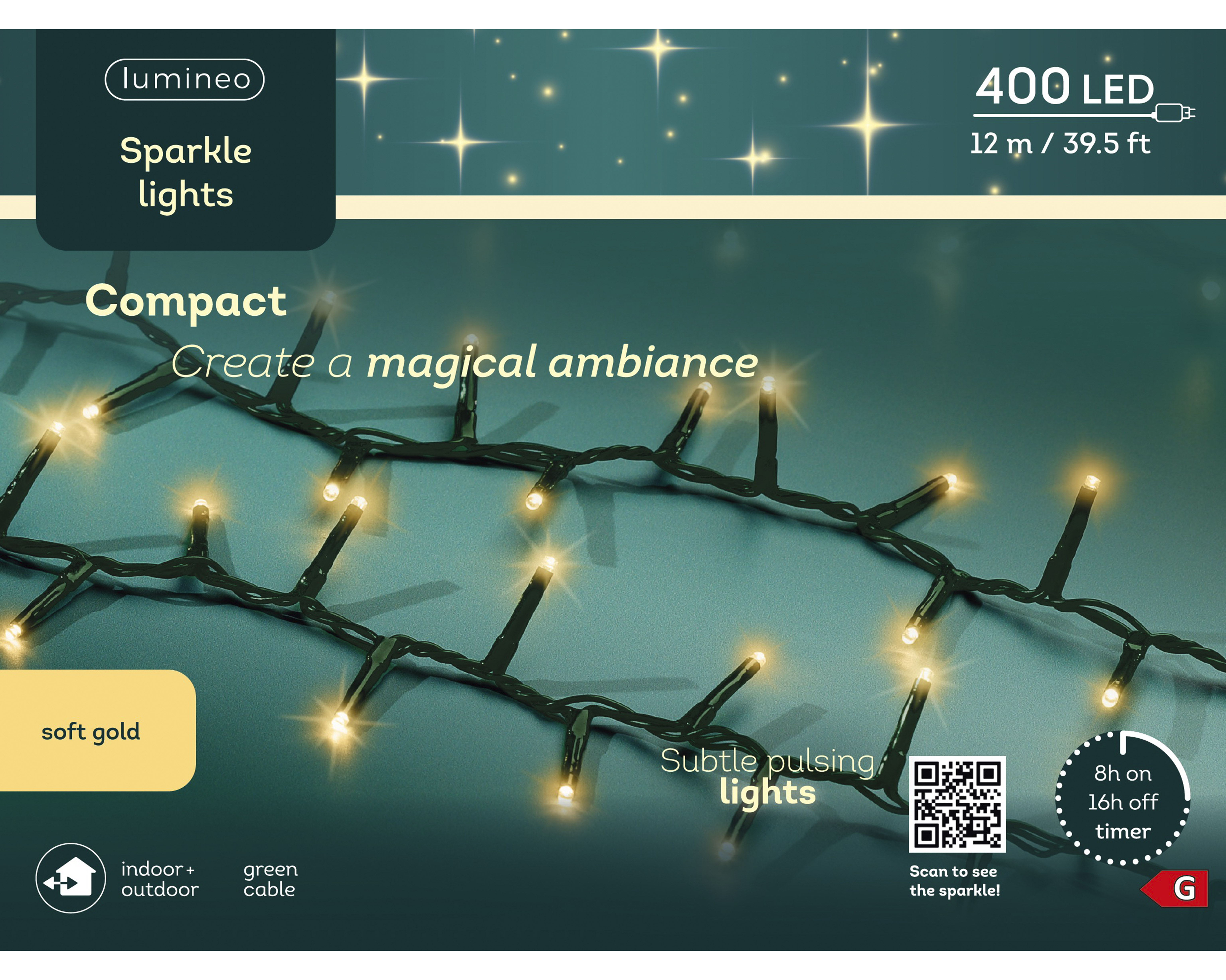 LED Compact Beleuchtung - Grün/Soft gold, PVC, 1200cm-400L