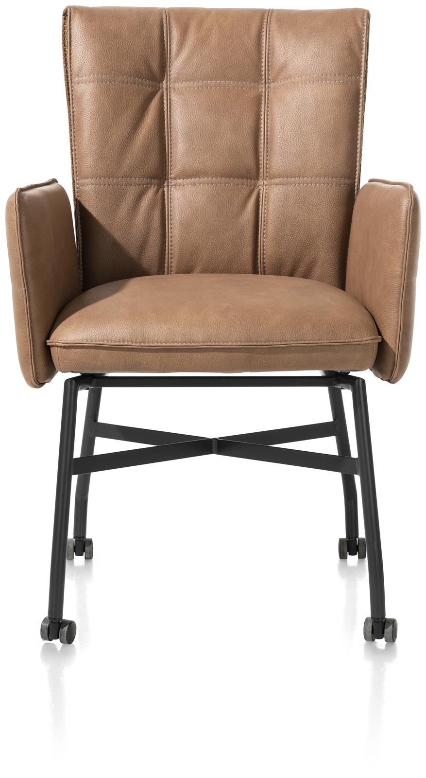 Stuhlsatz, 6er Set, Anthrazit / Cognac - Eden