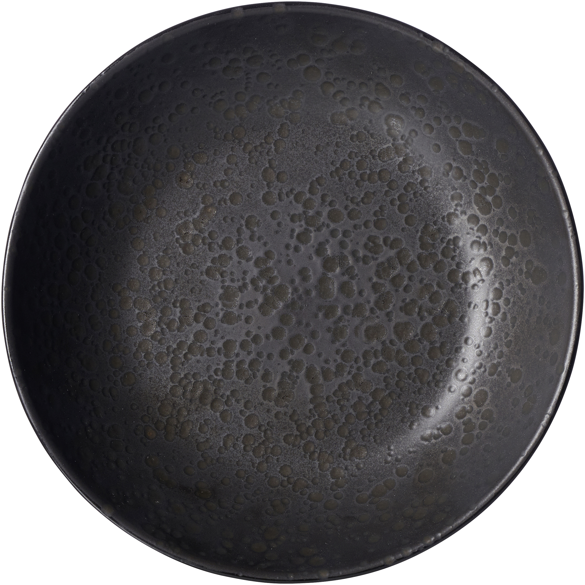 Suppenteller Kitwe Schwarz 20 cm - Steingut, spülmaschinenfest, rund, schwarz