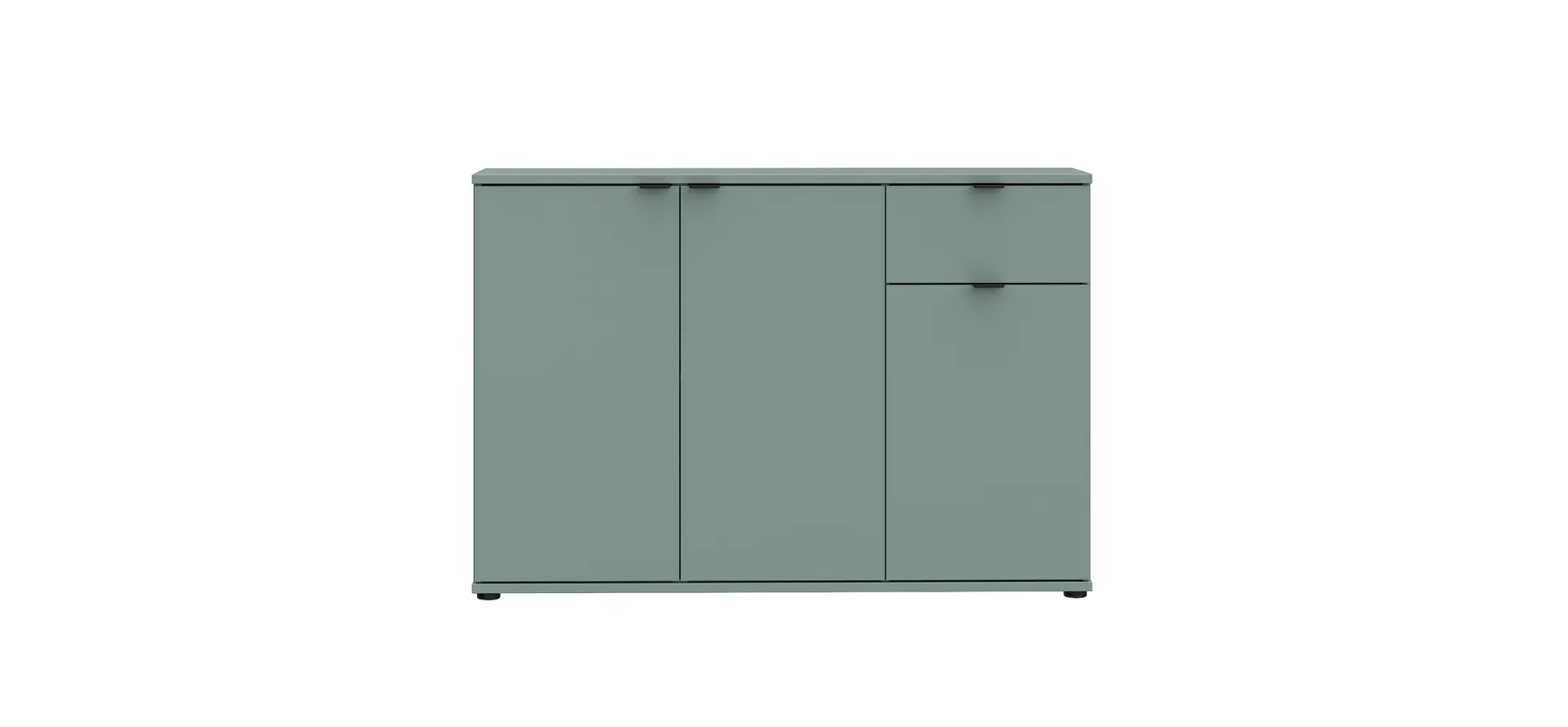 Kommode, Salbei, 3 Türen, 1 Schub - Finella