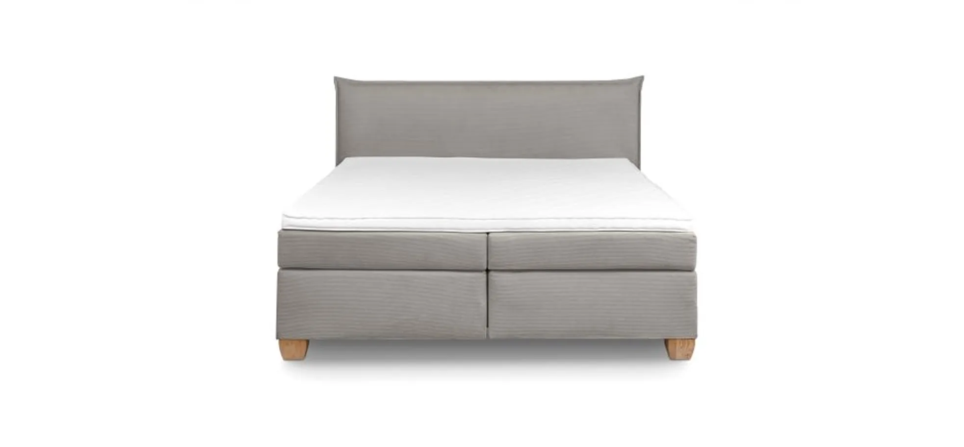  Boxspringbett HADAI- Liegefläche ca. 180x200 cm, Stoff, Dunklegrau, Bonell/Bonell