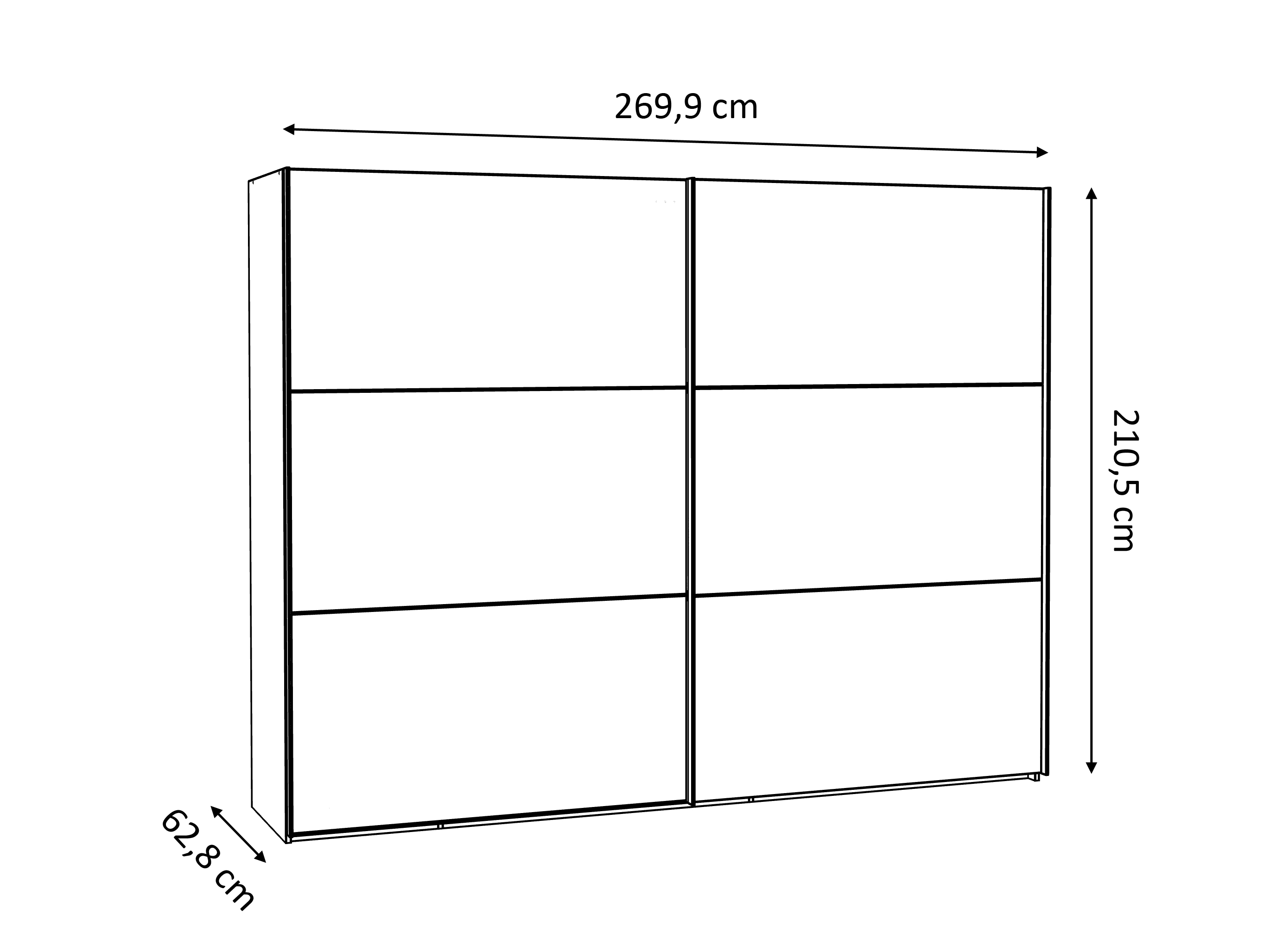 Schwebetürenschrank - Farida