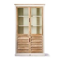 Pacifica Glass Cabinet, Mangoholz, weiß - FURNITURE