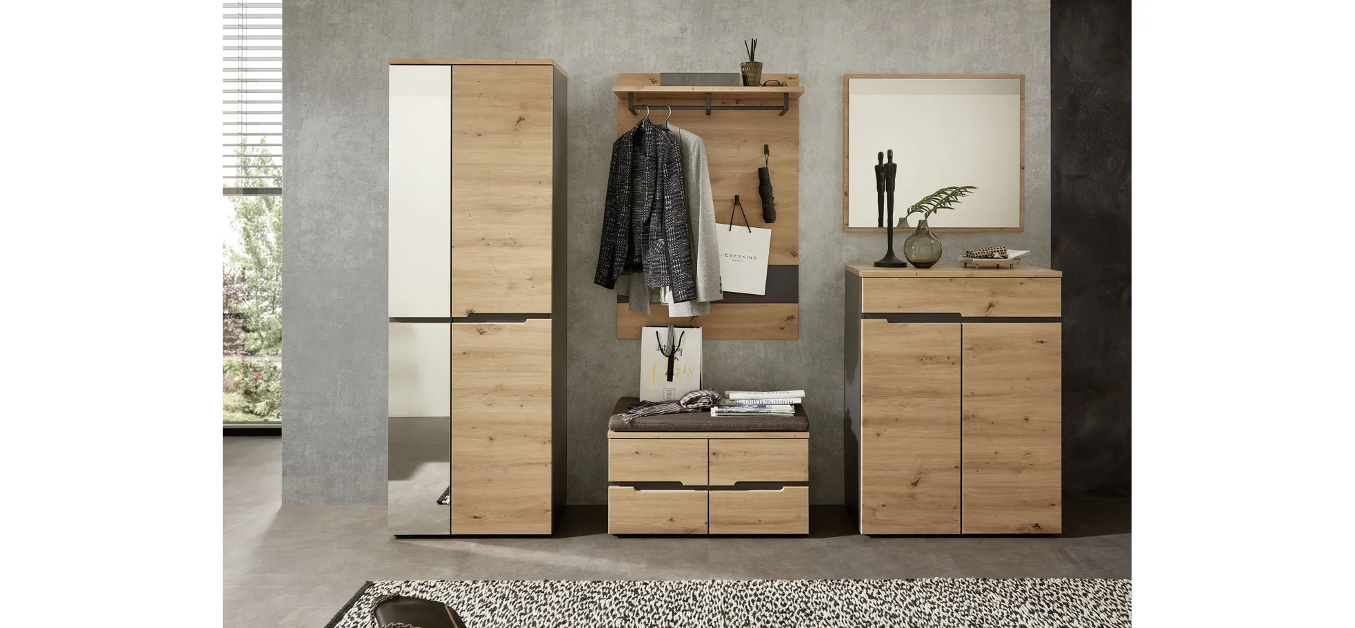 Garderobenbank, Artisan Eiche MDF - Ilario