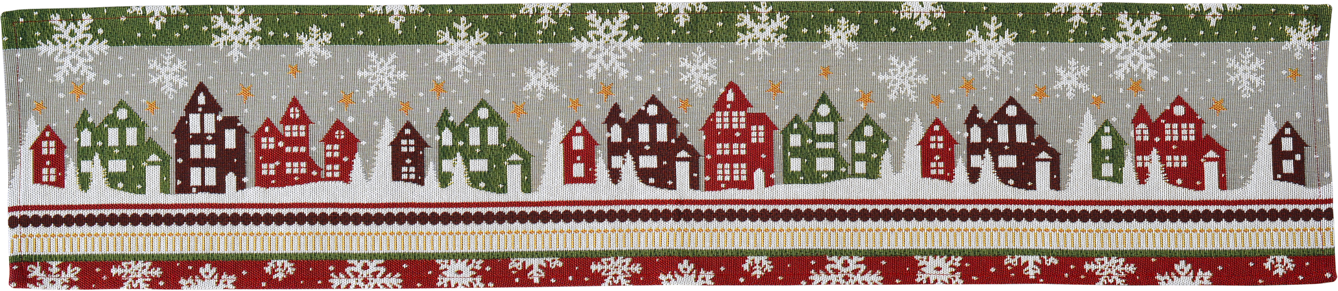 Tischband Winter Lights - 20x96cm, red/green
