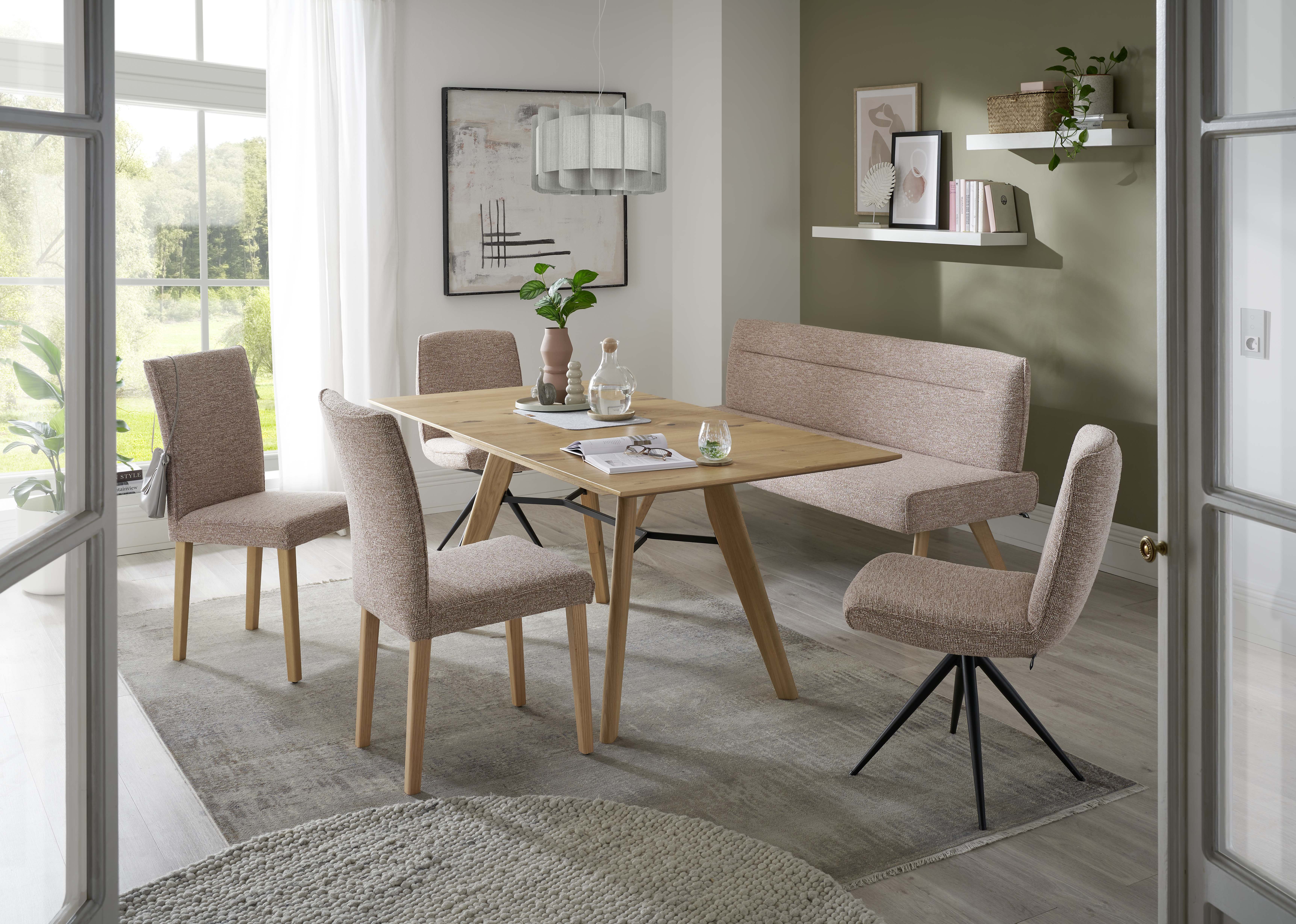 Solobank, Asteiche natur, Bezug rose - EM Variantes