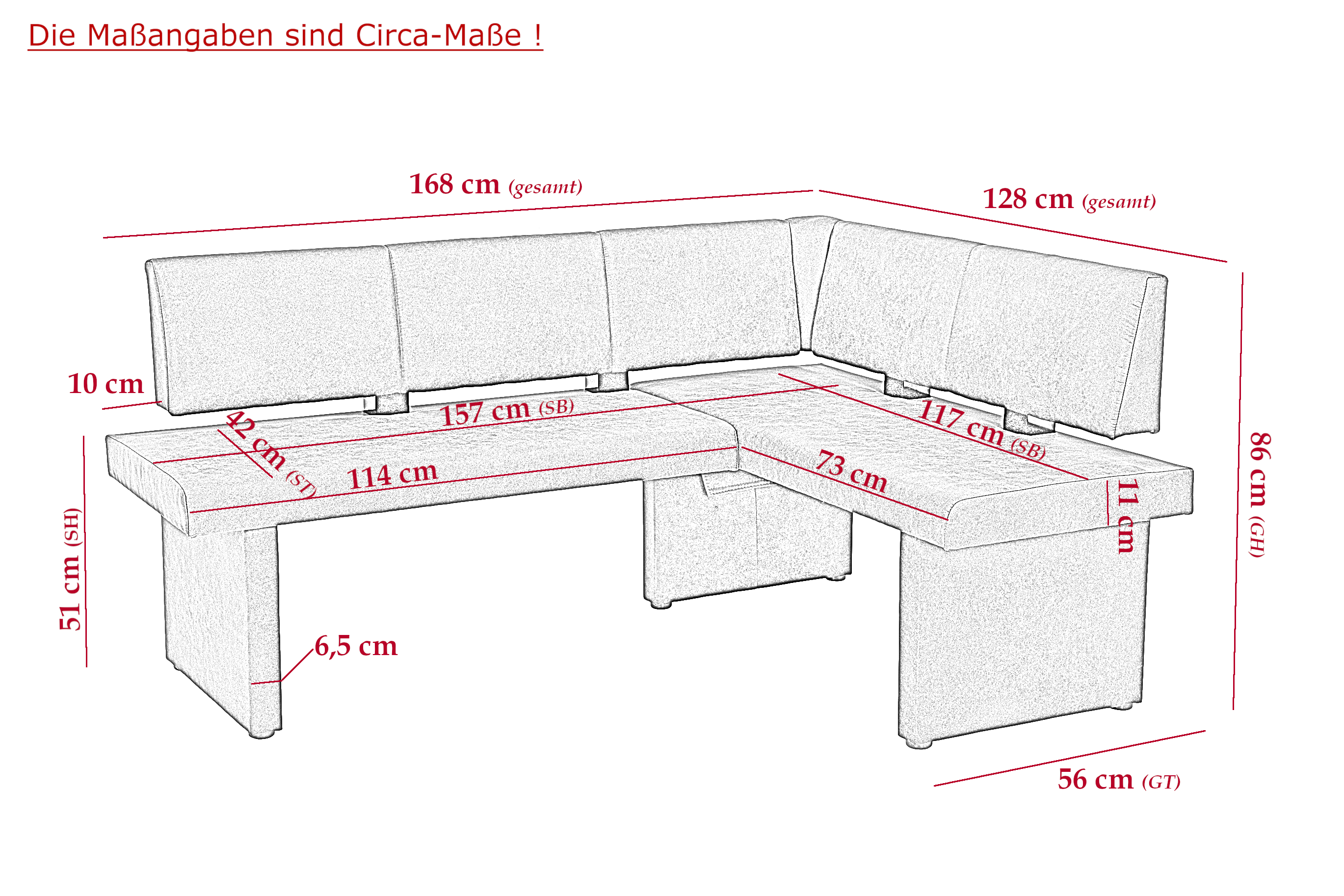 Eckbank, anthrazit - MyStyle 4042