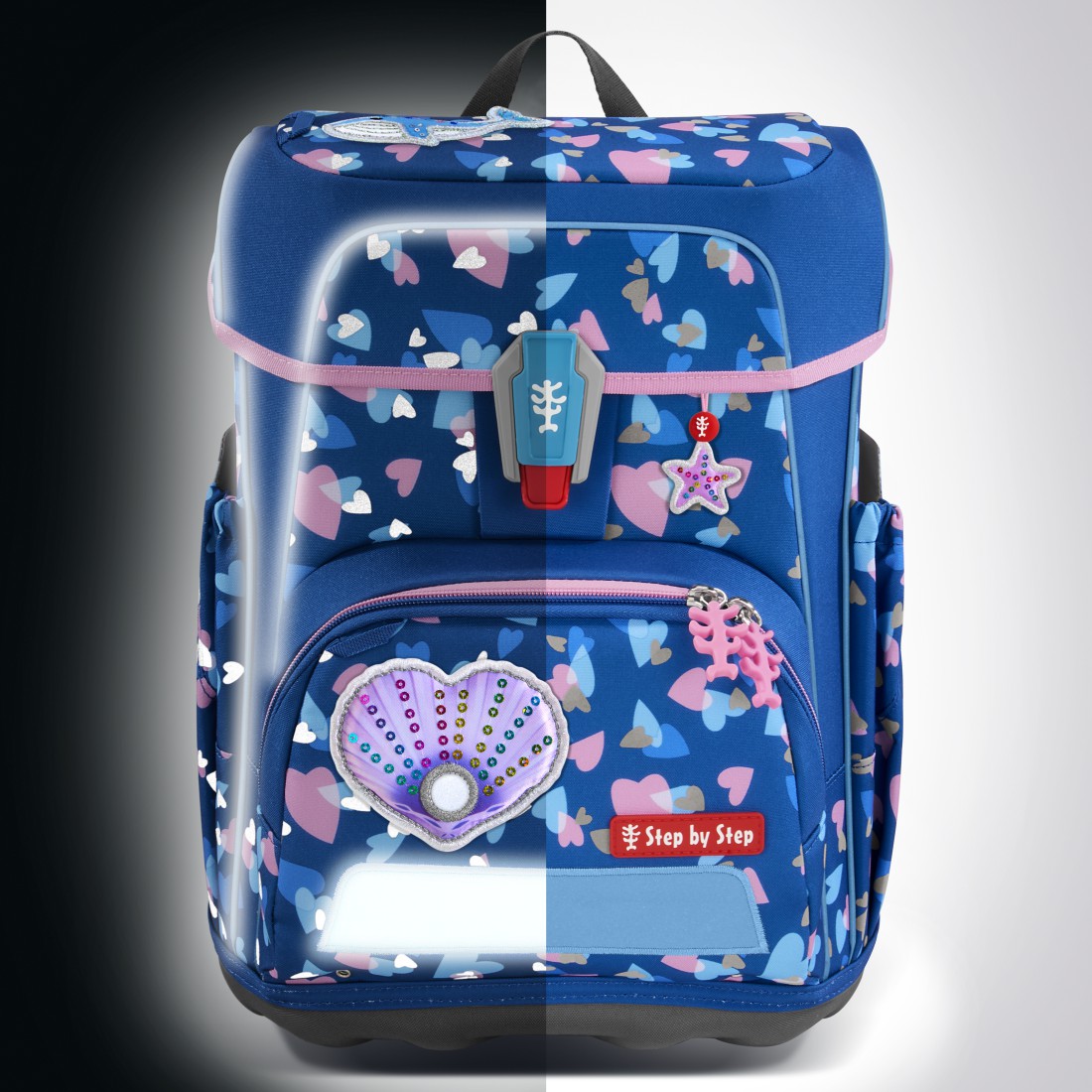 CLOUD REFLECT Schulranzen-Set "Seashell Pearl" - 5-teilig