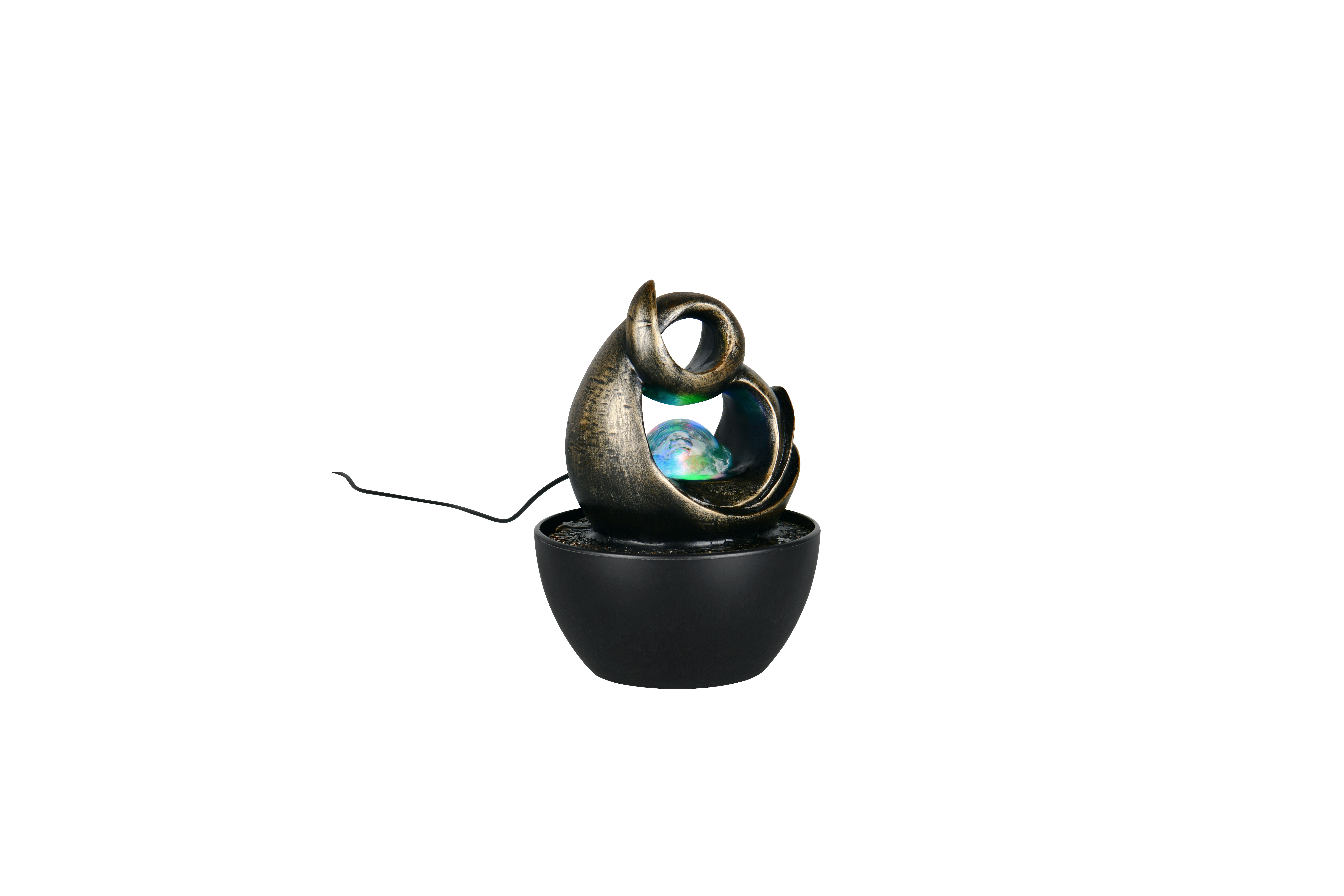 Tischleuchte LUMA - LED, Polyresin, braun, ca. B.13x H.19x T.13cm