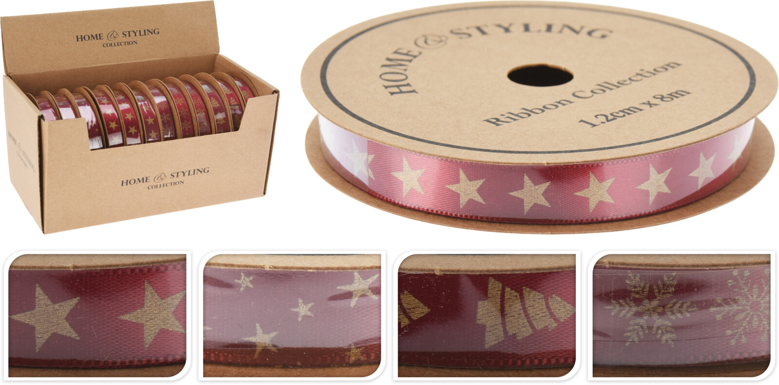 GESCHENKBAND 1,2X800 CM ROT